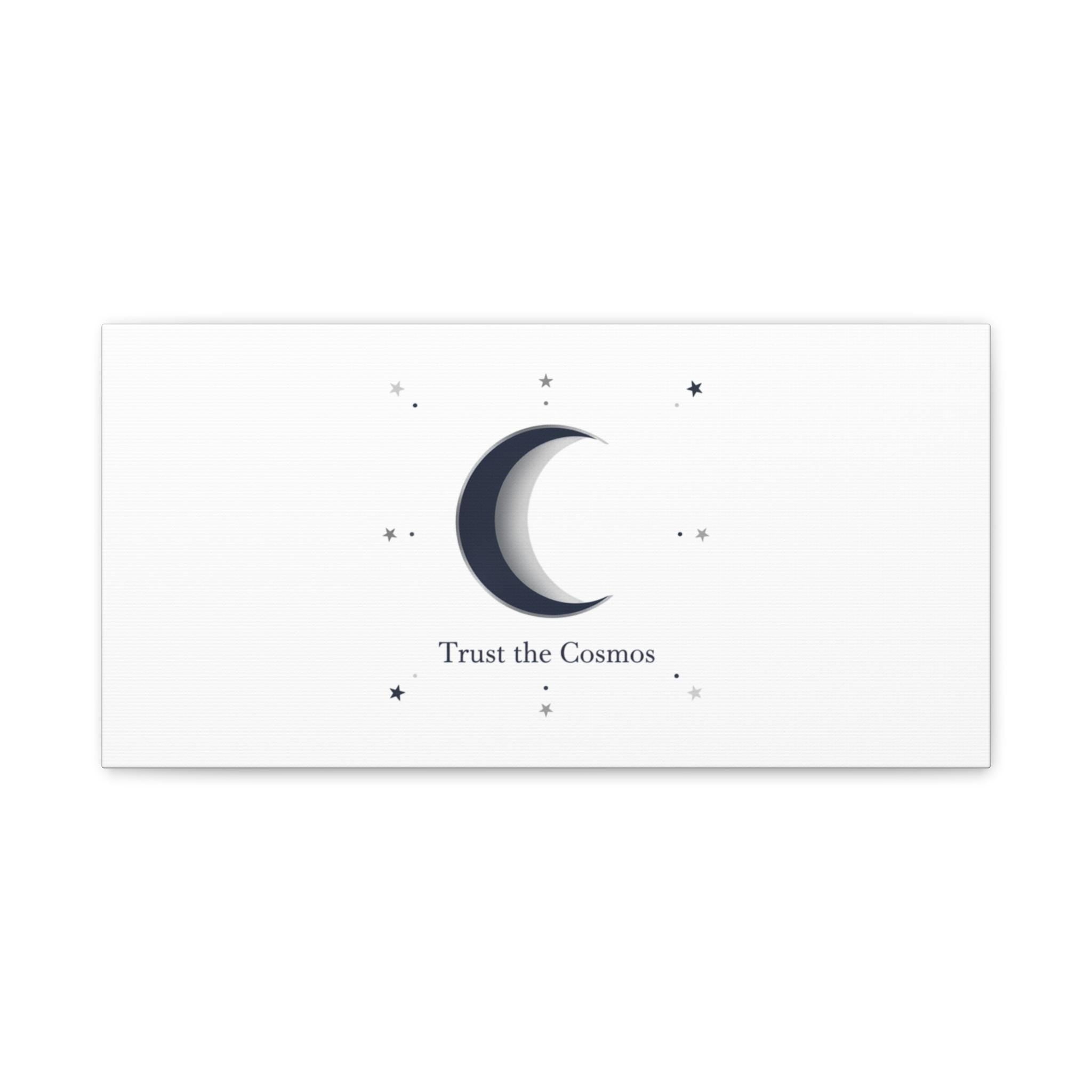 Trust the Cosmos Moon Phase Canvas | Minimal Astrology Constellation Art