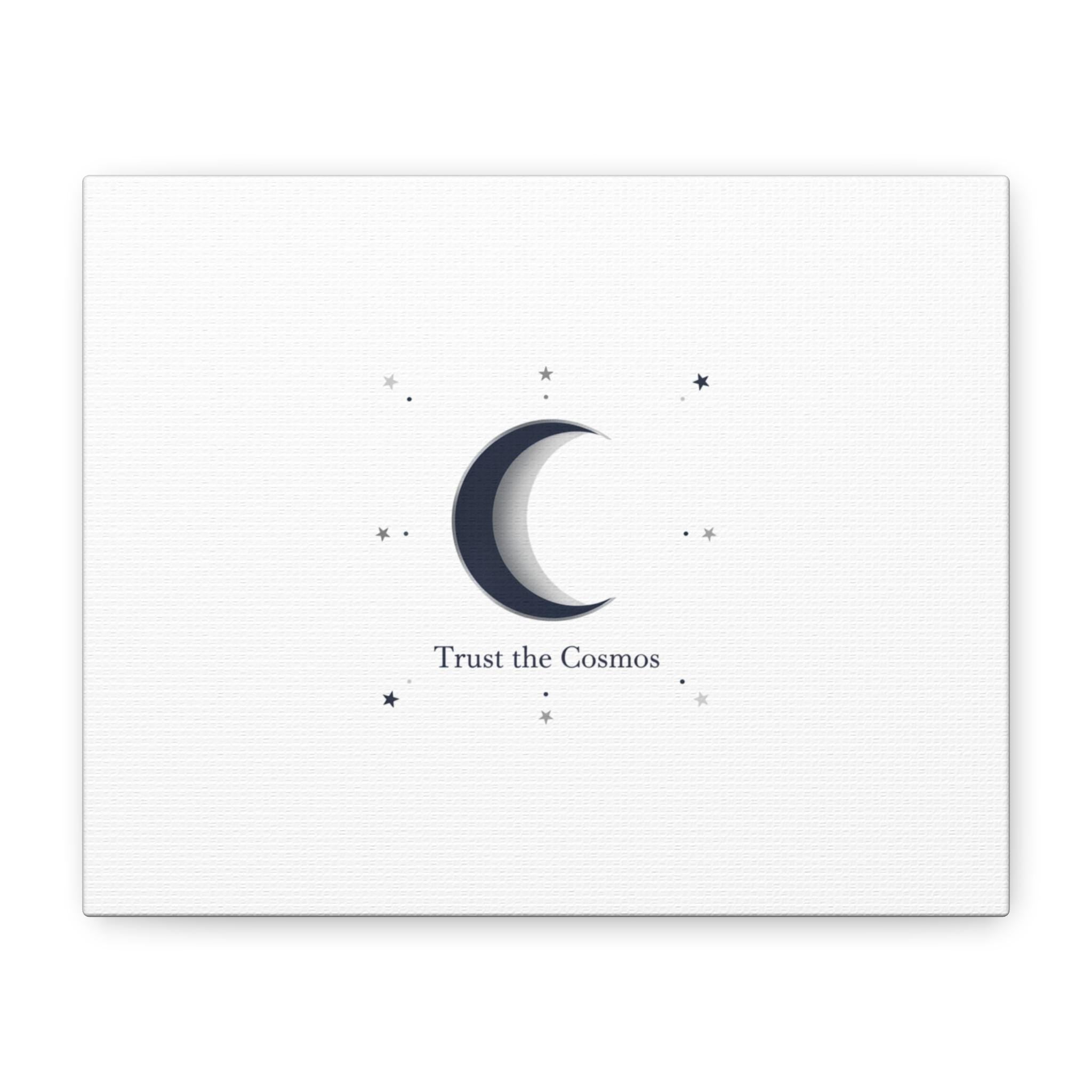 Trust the Cosmos Moon Phase Canvas | Minimal Astrology Constellation Art