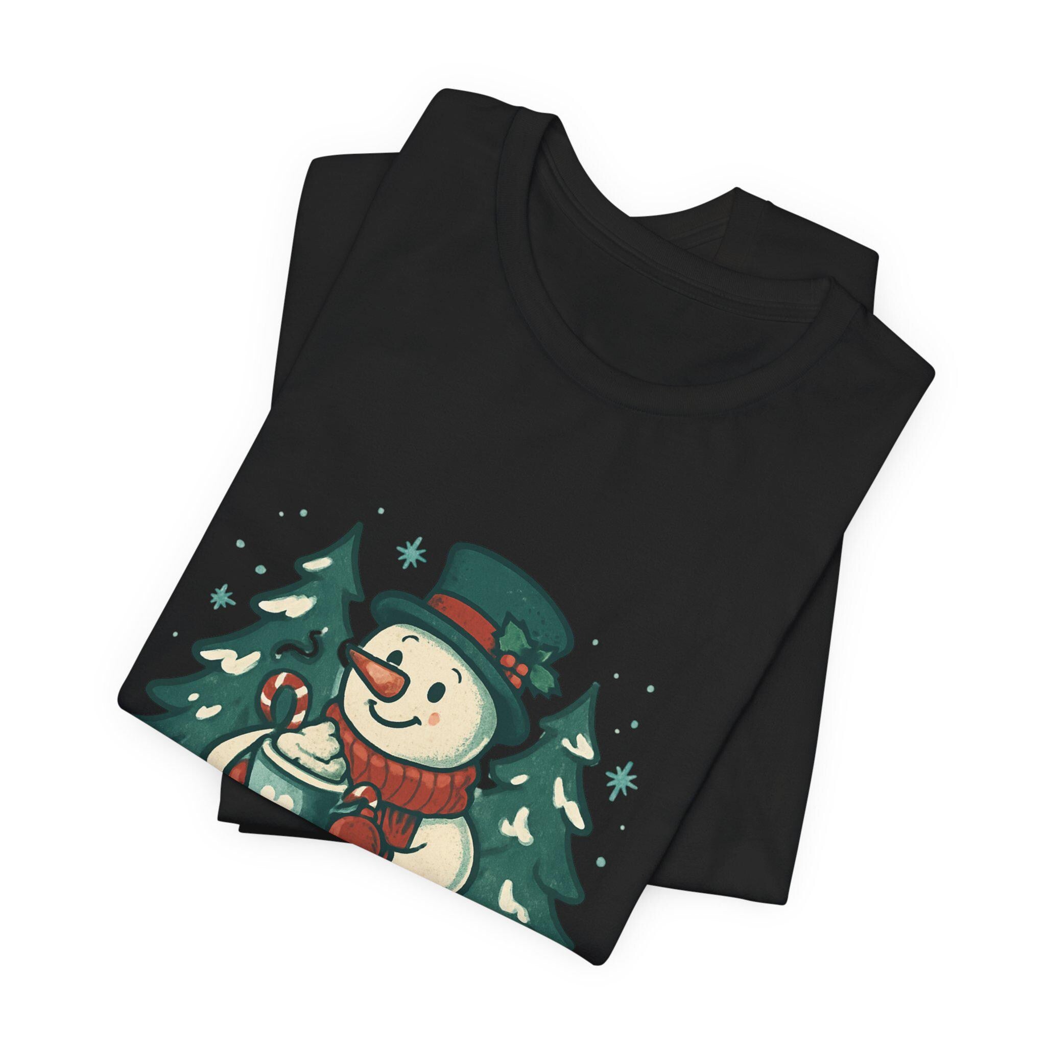 Warm Wishes Snowman T-Shirt | Holiday Winter Graphic Tee