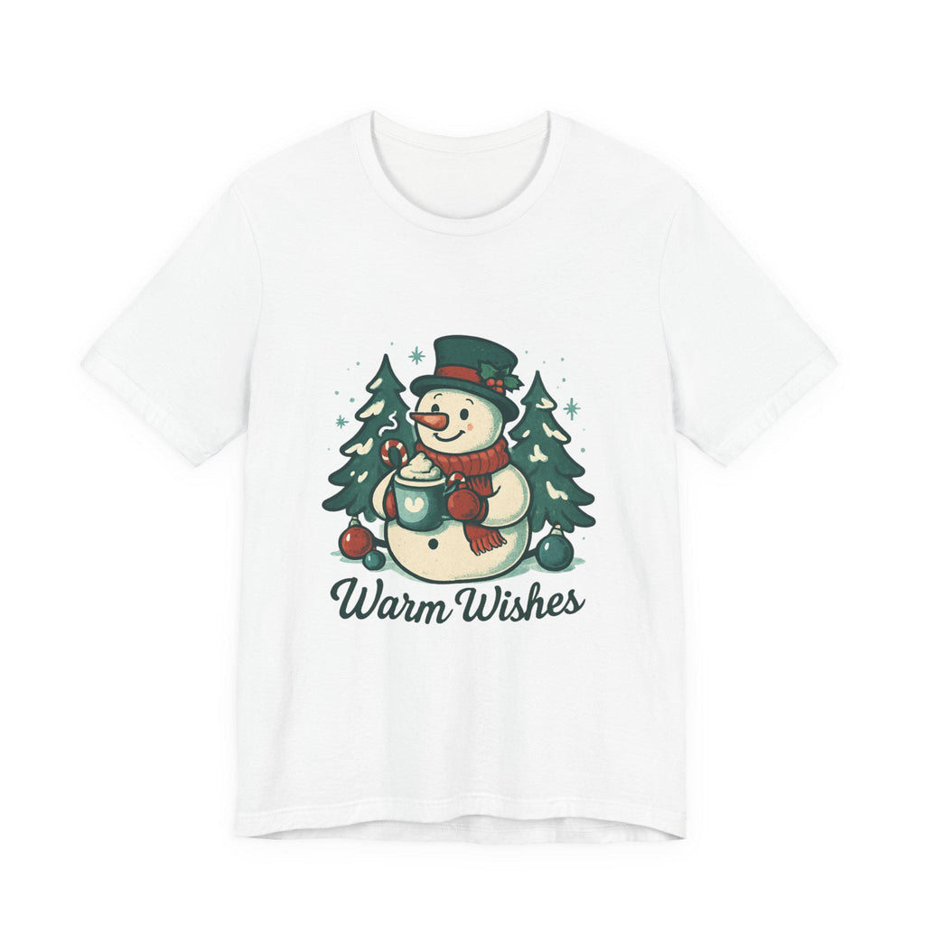 Warm Wishes Snowman T-Shirt | Holiday Winter Graphic Tee