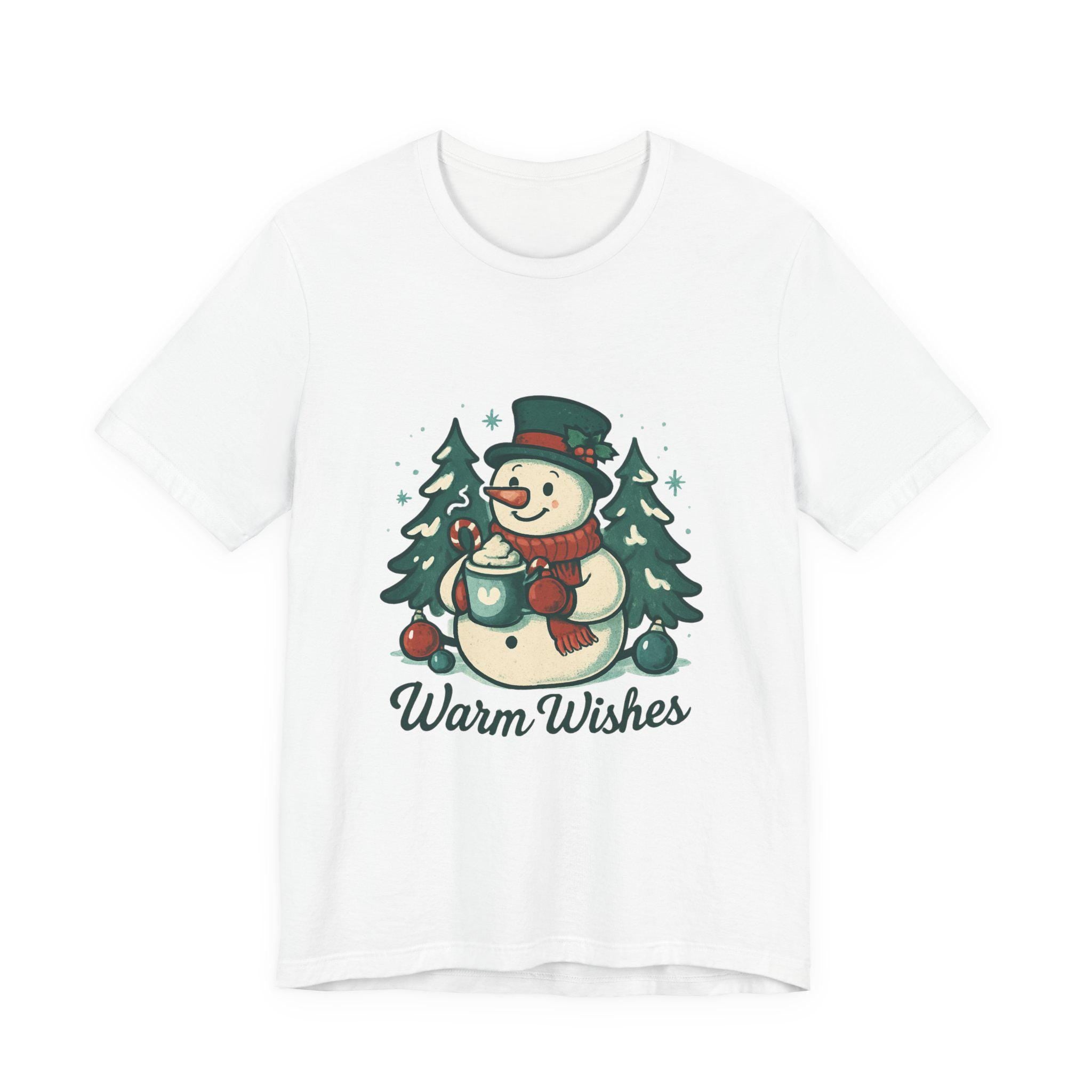 Warm Wishes Snowman T-Shirt | Holiday Winter Graphic Tee
