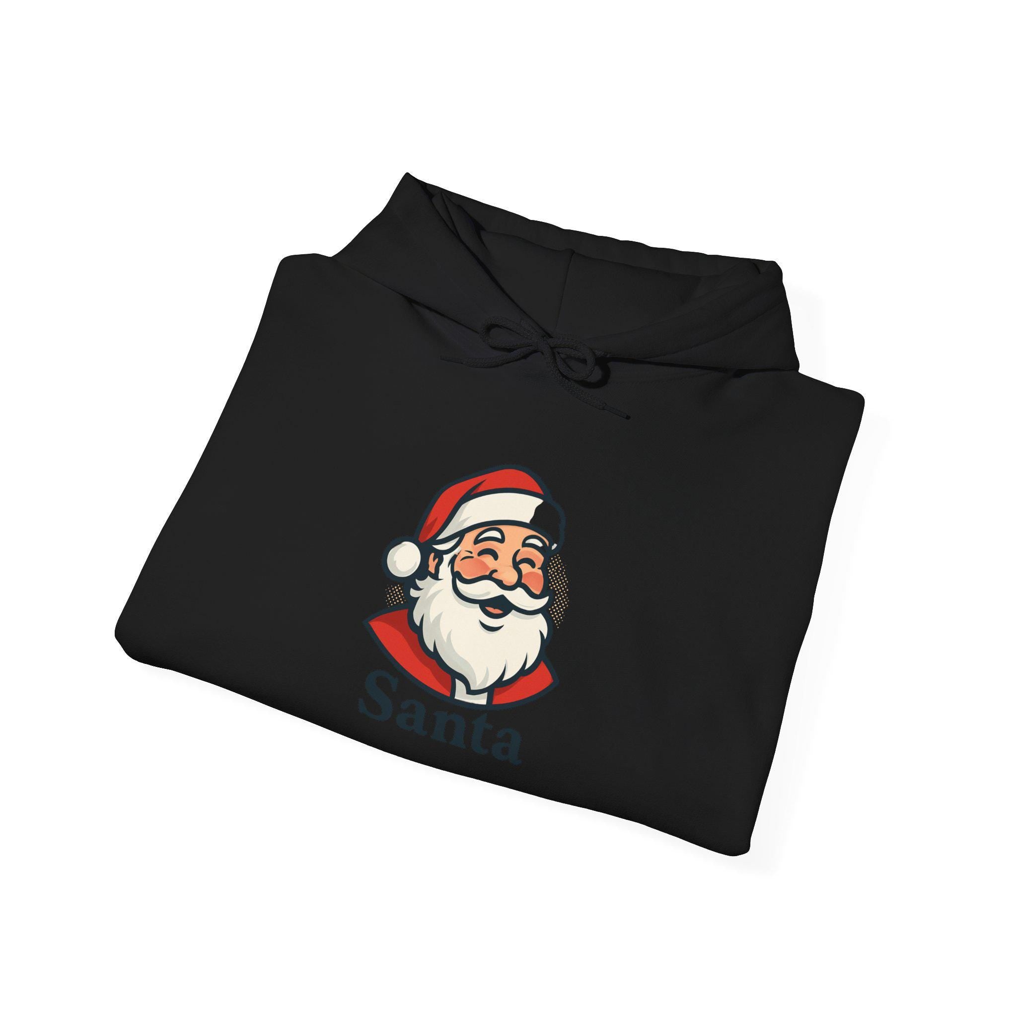 Santa Face Hoodie | Classic Santa Head Illustration, Christmas Holiday Sweatshirt