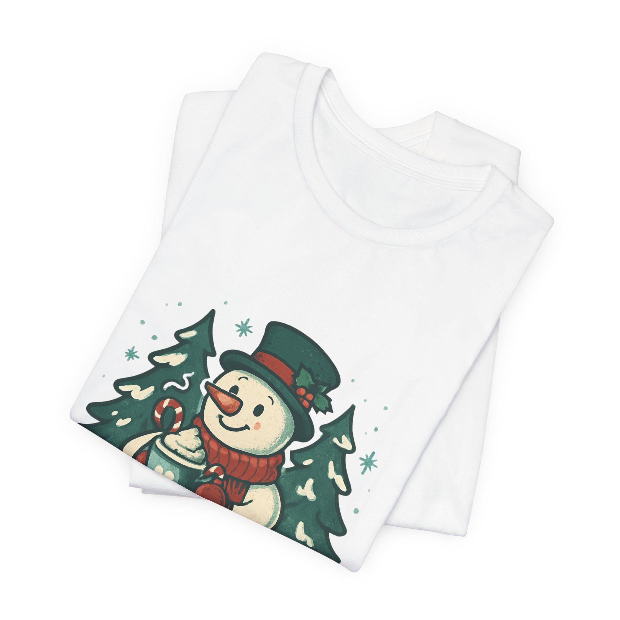 Warm Wishes Snowman T-Shirt | Holiday Winter Graphic Tee