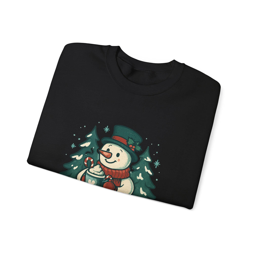 Warm Wishes Snowman Crewneck Sweatshirt | Holiday Winter Trees