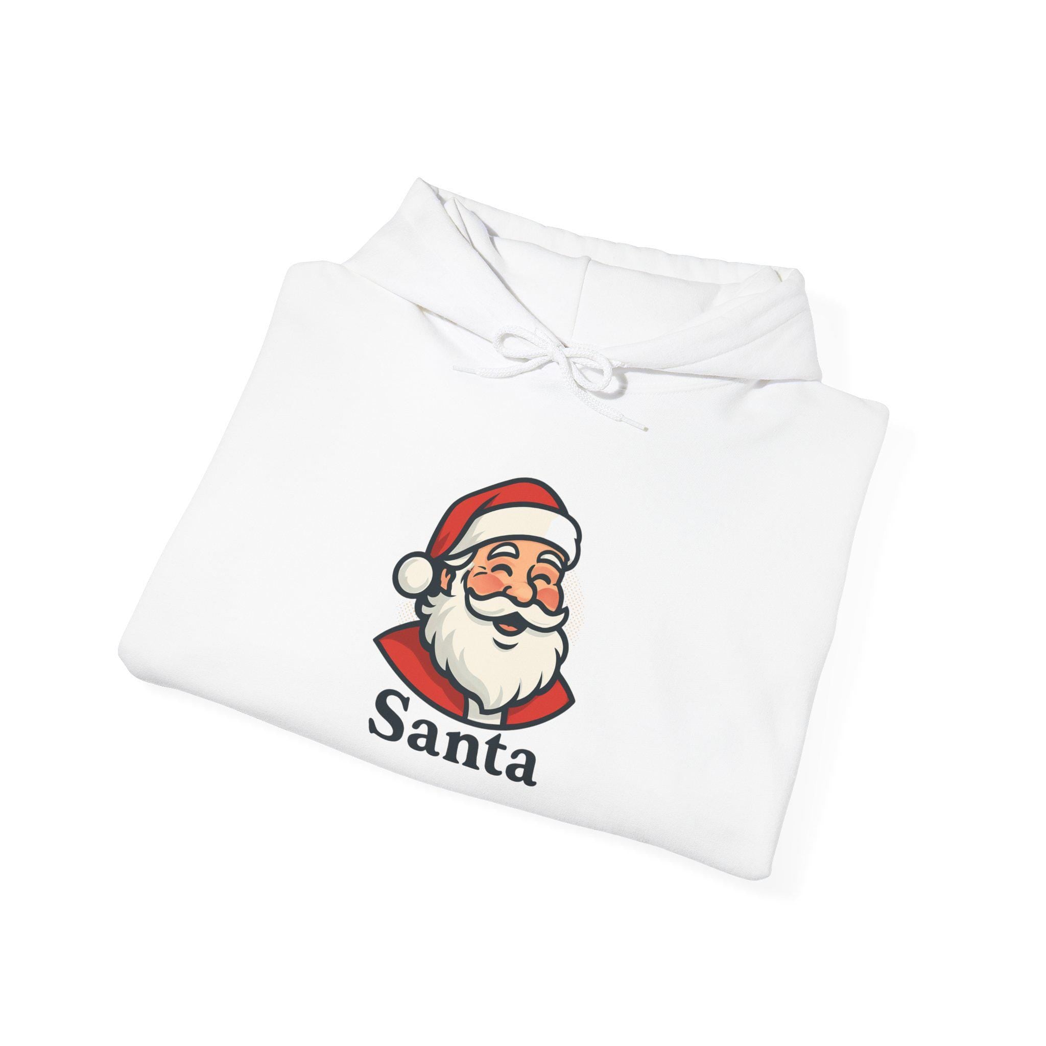 Santa Face Hoodie | Classic Santa Head Illustration, Christmas Holiday Sweatshirt