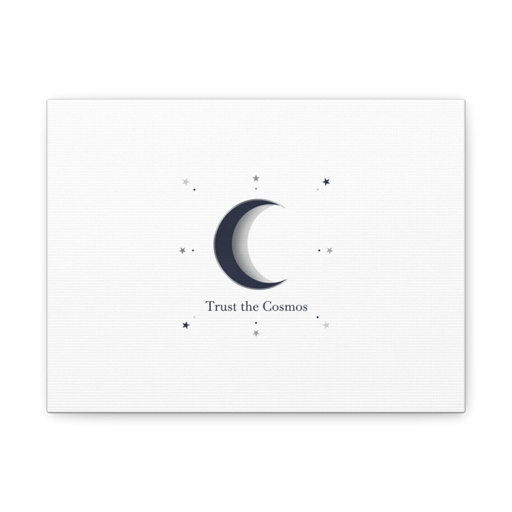Trust the Cosmos Moon Phase Canvas | Minimal Astrology Constellation Art