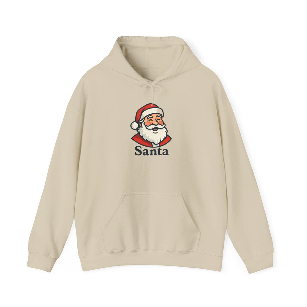 Santa Face Hoodie | Classic Santa Head Illustration, Christmas Holiday Sweatshirt
