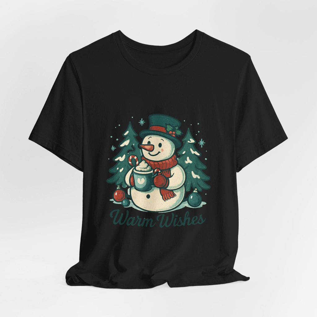 Warm Wishes Snowman T-Shirt | Holiday Winter Graphic Tee