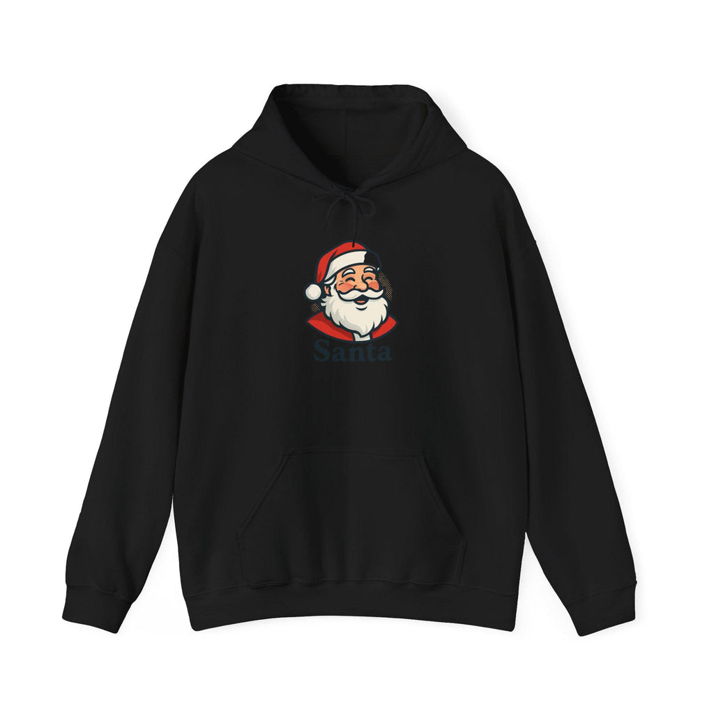 Santa Face Hoodie | Classic Santa Head Illustration, Christmas Holiday Sweatshirt