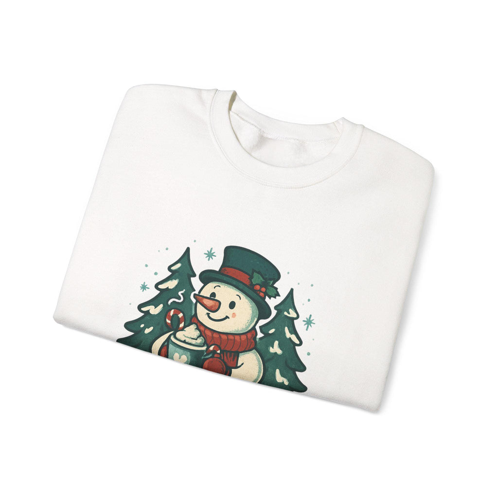 Warm Wishes Snowman Crewneck Sweatshirt | Holiday Winter Trees