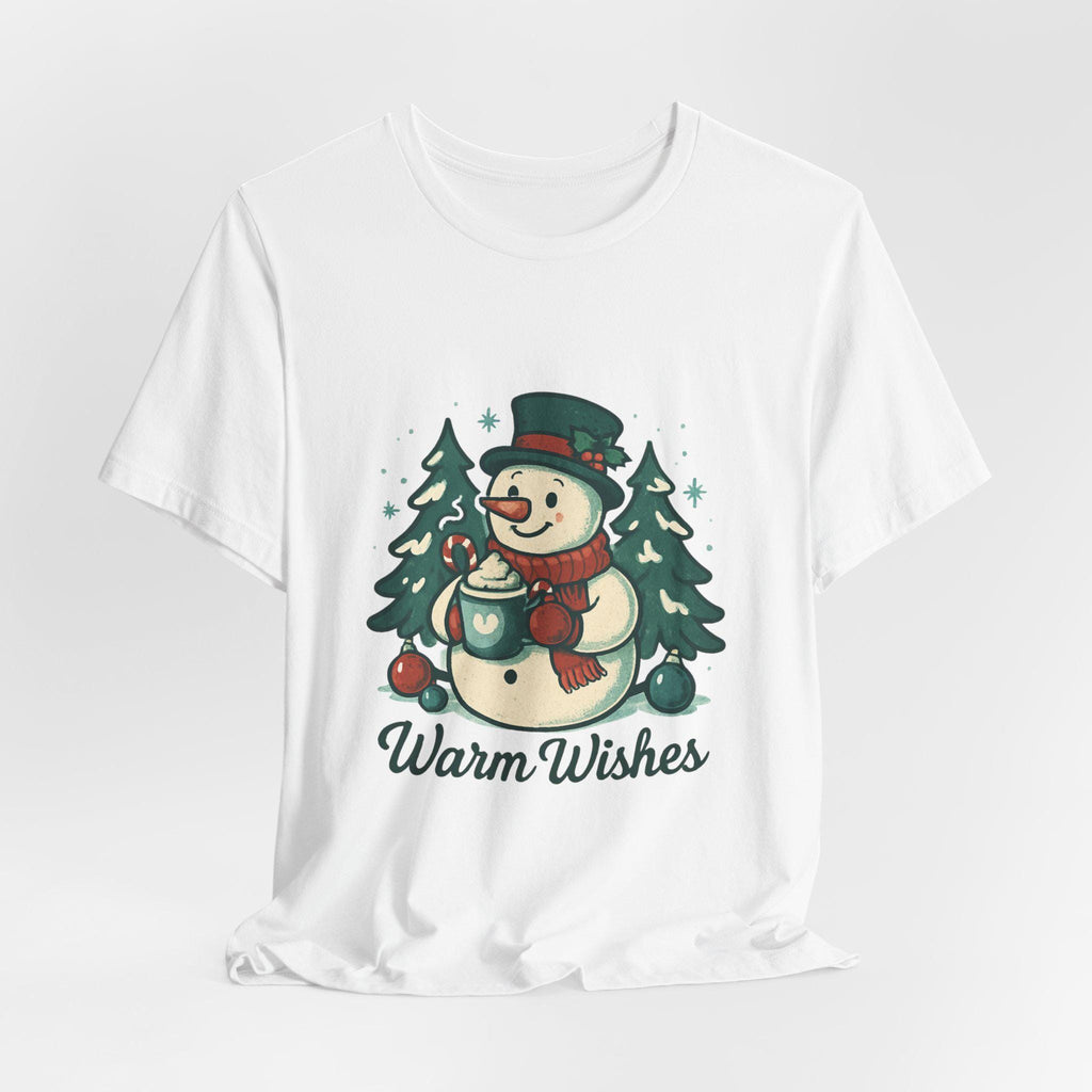 Warm Wishes Snowman T-Shirt | Holiday Winter Graphic Tee