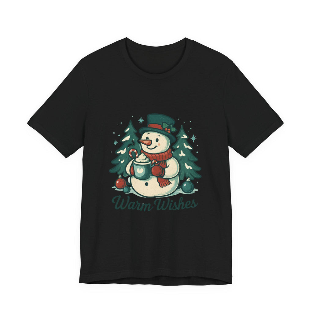 Warm Wishes Snowman T-Shirt | Holiday Winter Graphic Tee
