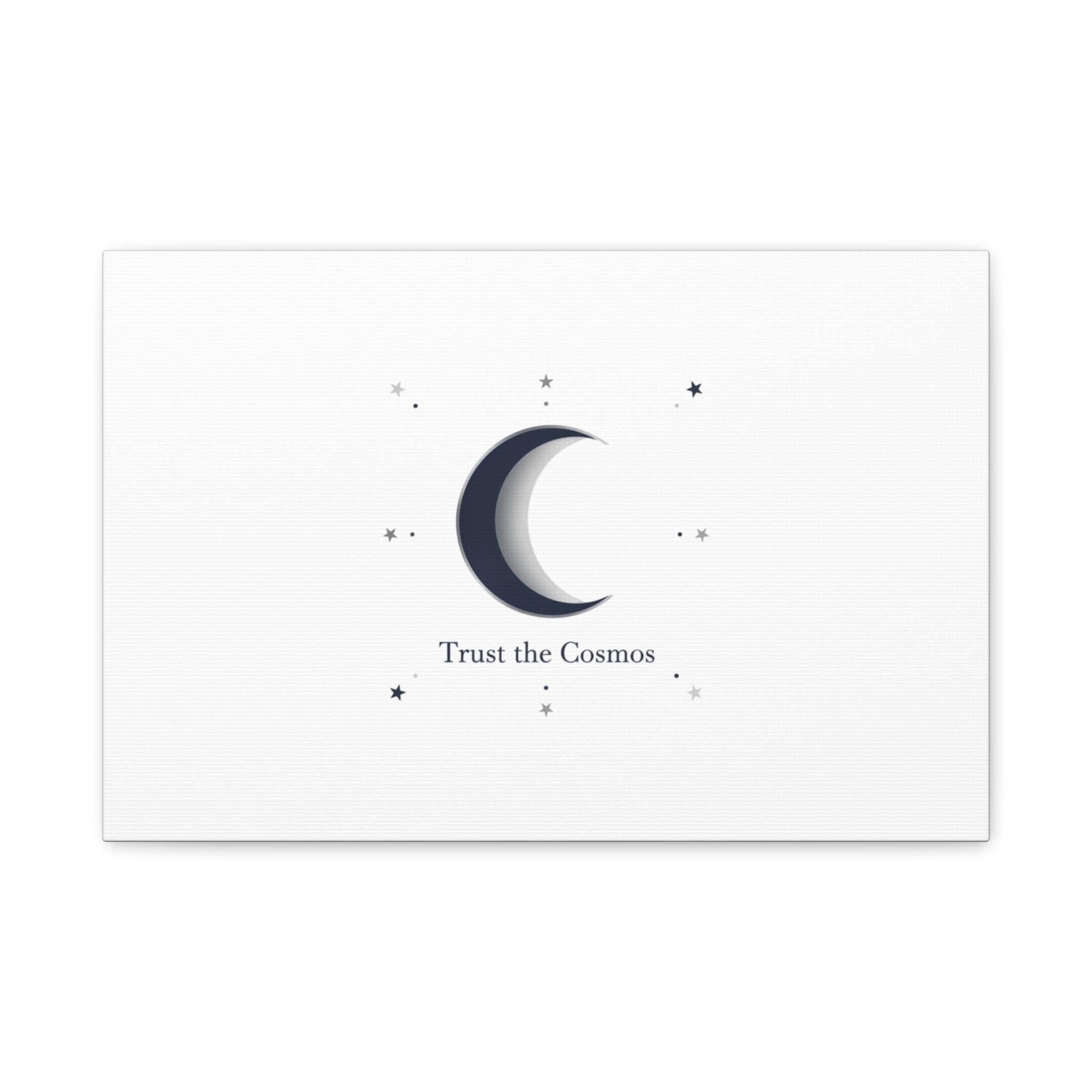 Trust the Cosmos Moon Phase Canvas | Minimal Astrology Constellation Art