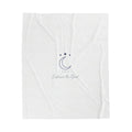 Minimalist Moon Phase Velveteen Blanket | Celestial Decor