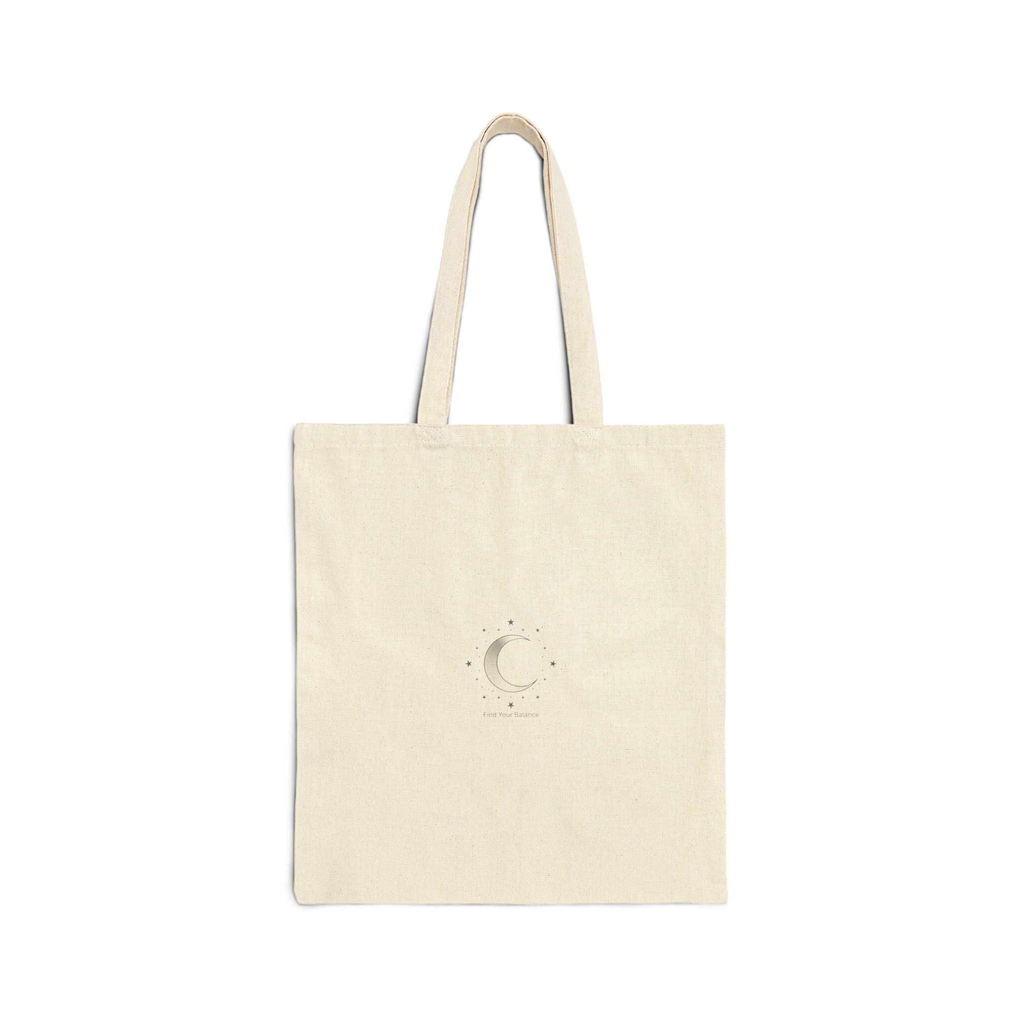 Moon Phase Constellation Tote, Minimal Astrology Design, Celestial Canvas Bag