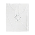 Minimal Moon Phase Celestial Blanket | Velveteen constellation design, calming mantra