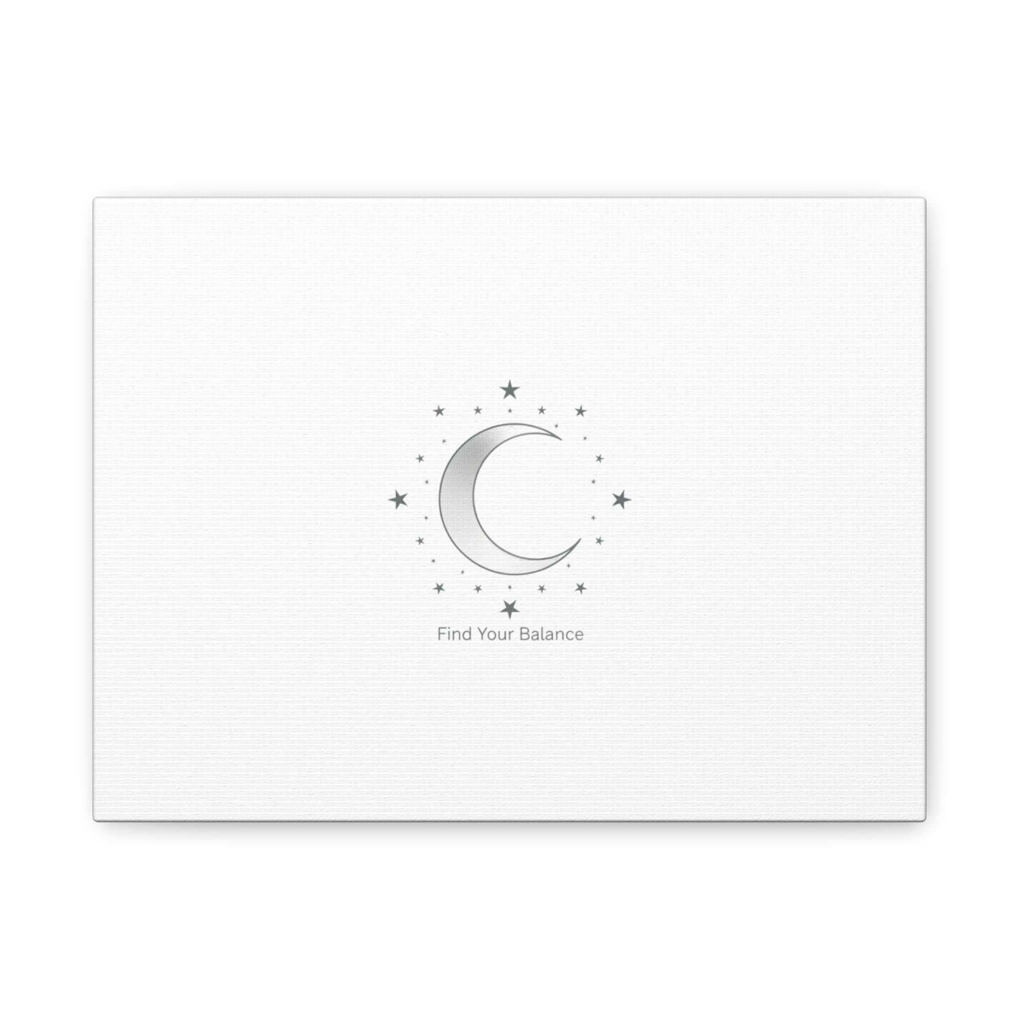 Minimal Moon Phase Canvas | Celestial Constellation Art Print, Astrology Minimalism