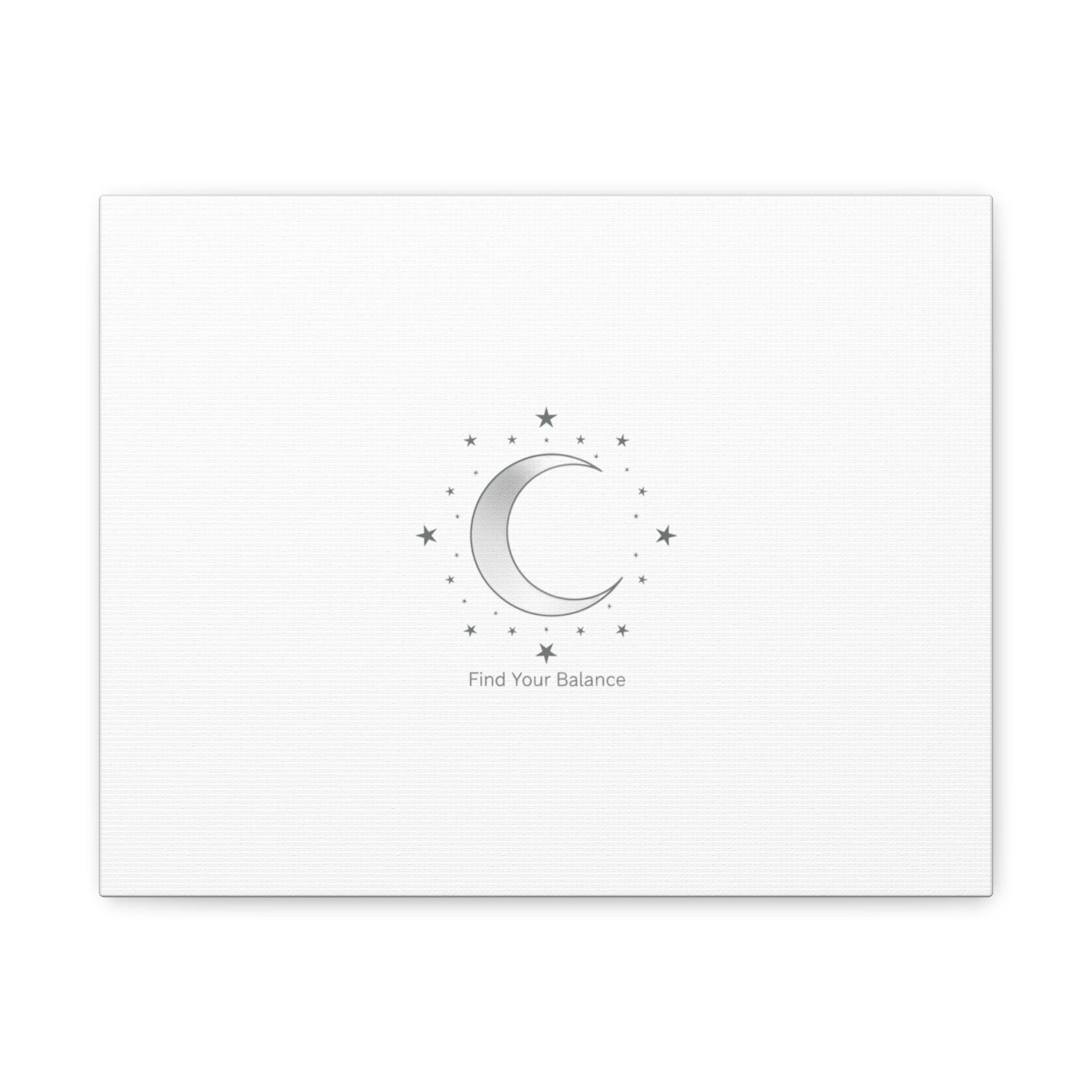 Minimal Moon Phase Canvas | Celestial Constellation Art Print, Astrology Minimalism