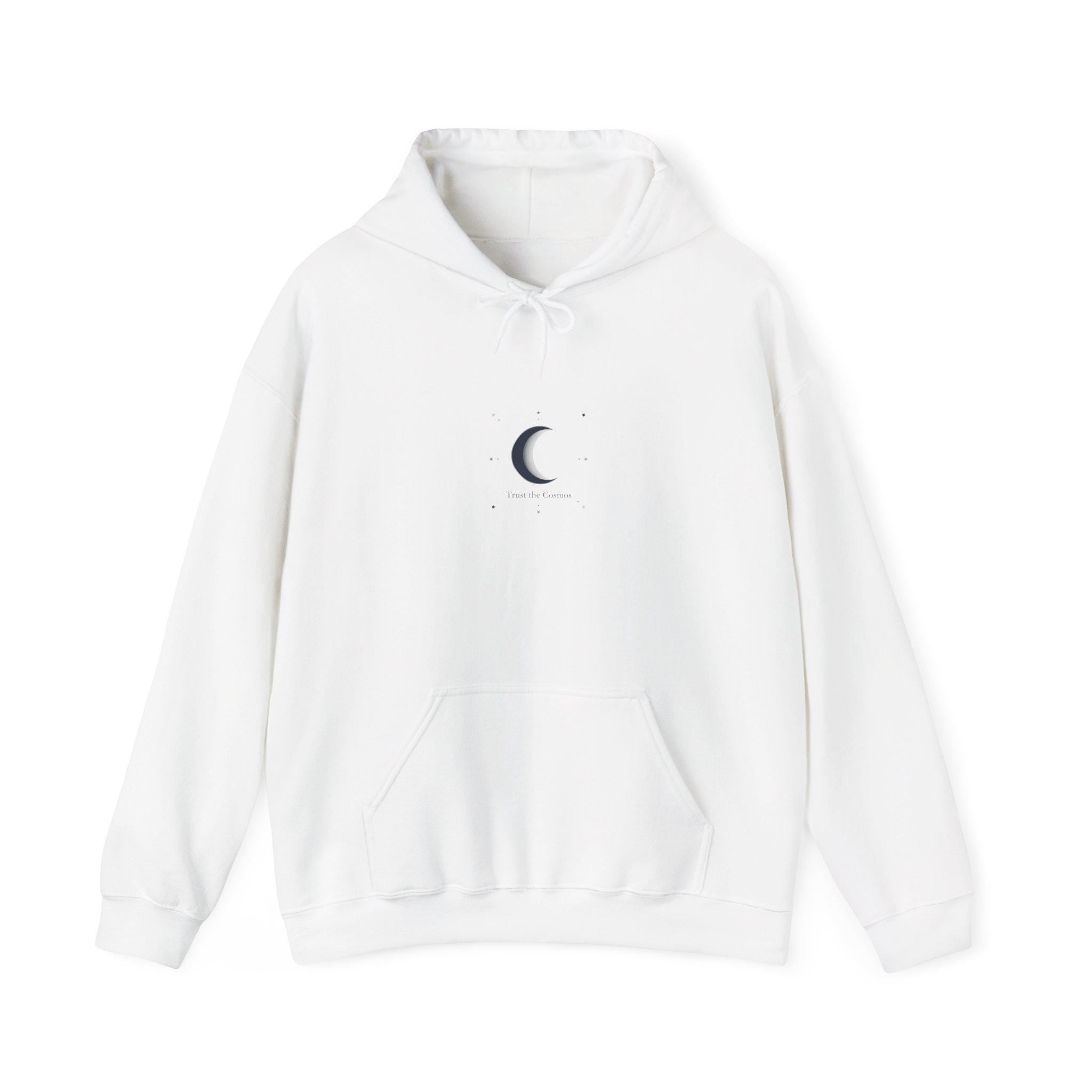 Minimal Crescent Moon Hoodie | Astrology Celestial Minimalism, moon phase graphic