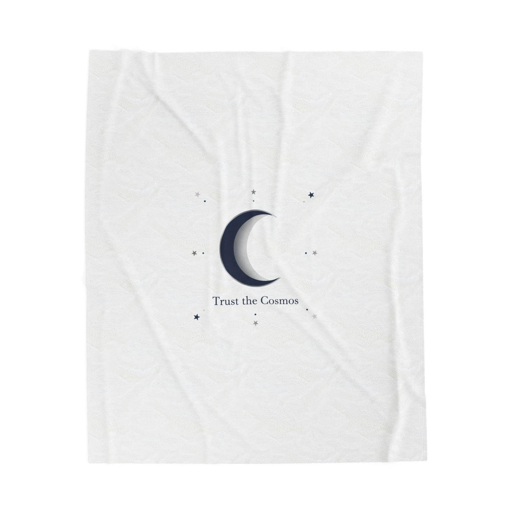 Moon Phase Constellation Velveteen Plush Blanket | Minimal Astrology Design