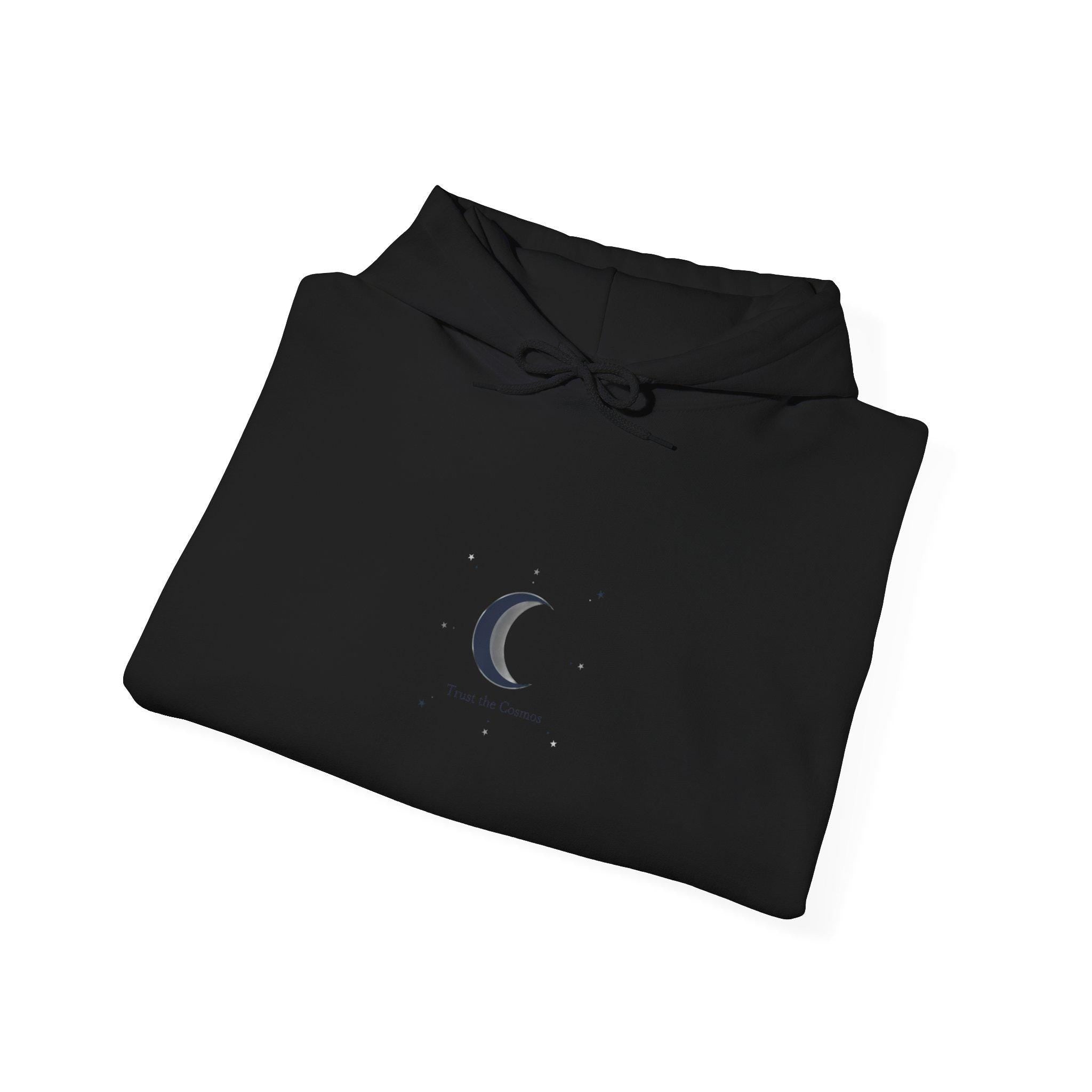 Minimal Crescent Moon Hoodie | Astrology Celestial Minimalism, moon phase graphic