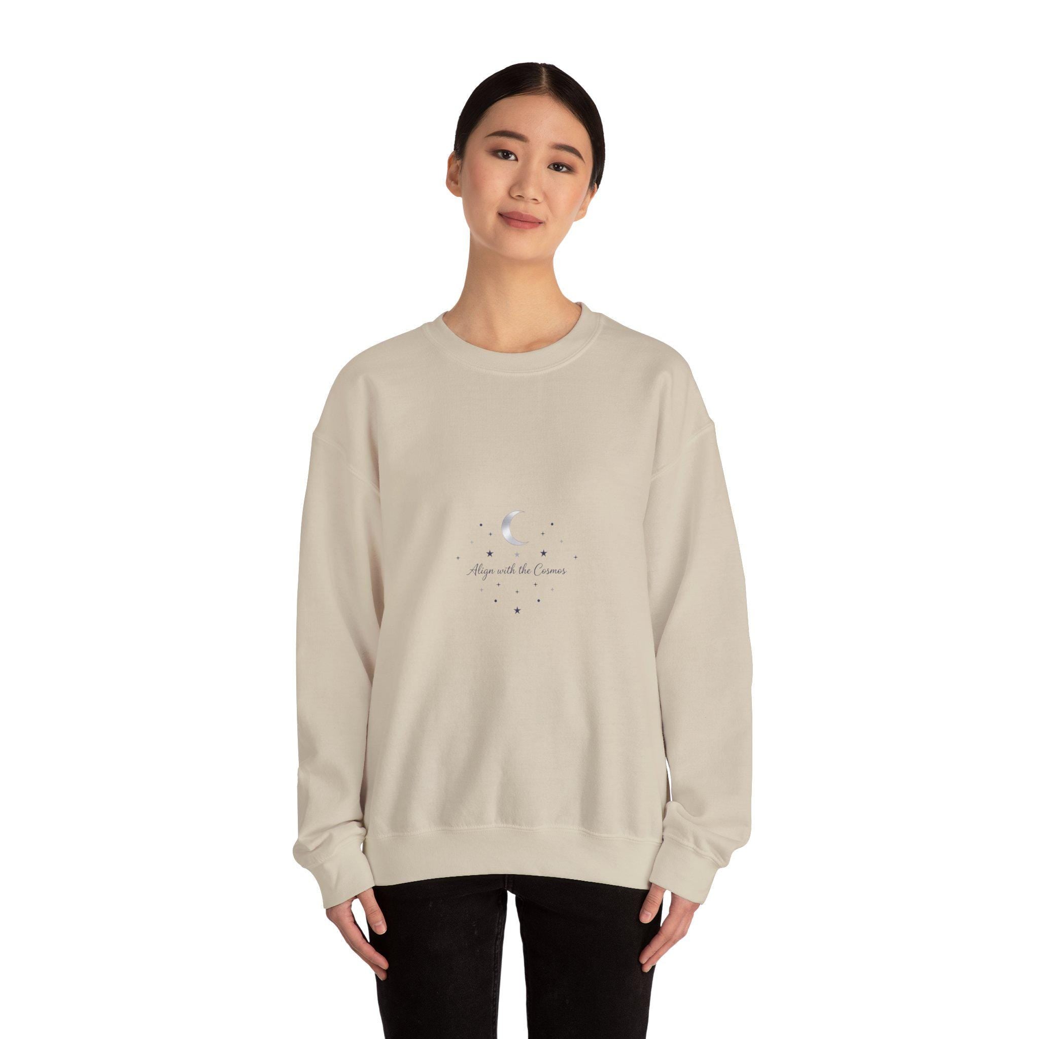 Minimal Moon Phase Constellation Sweatshirt | Celestial Minimalism, Fine-Line Astrology