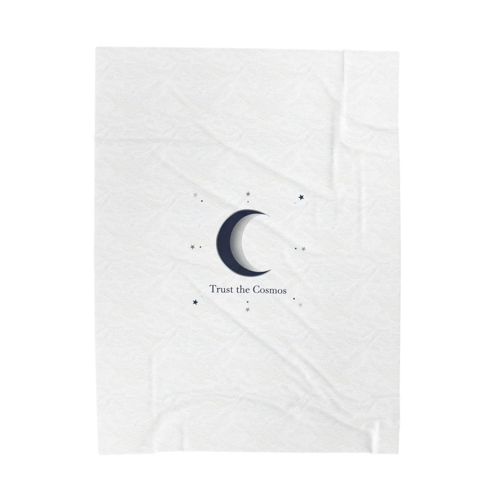 Moon Phase Constellation Velveteen Plush Blanket | Minimal Astrology Design