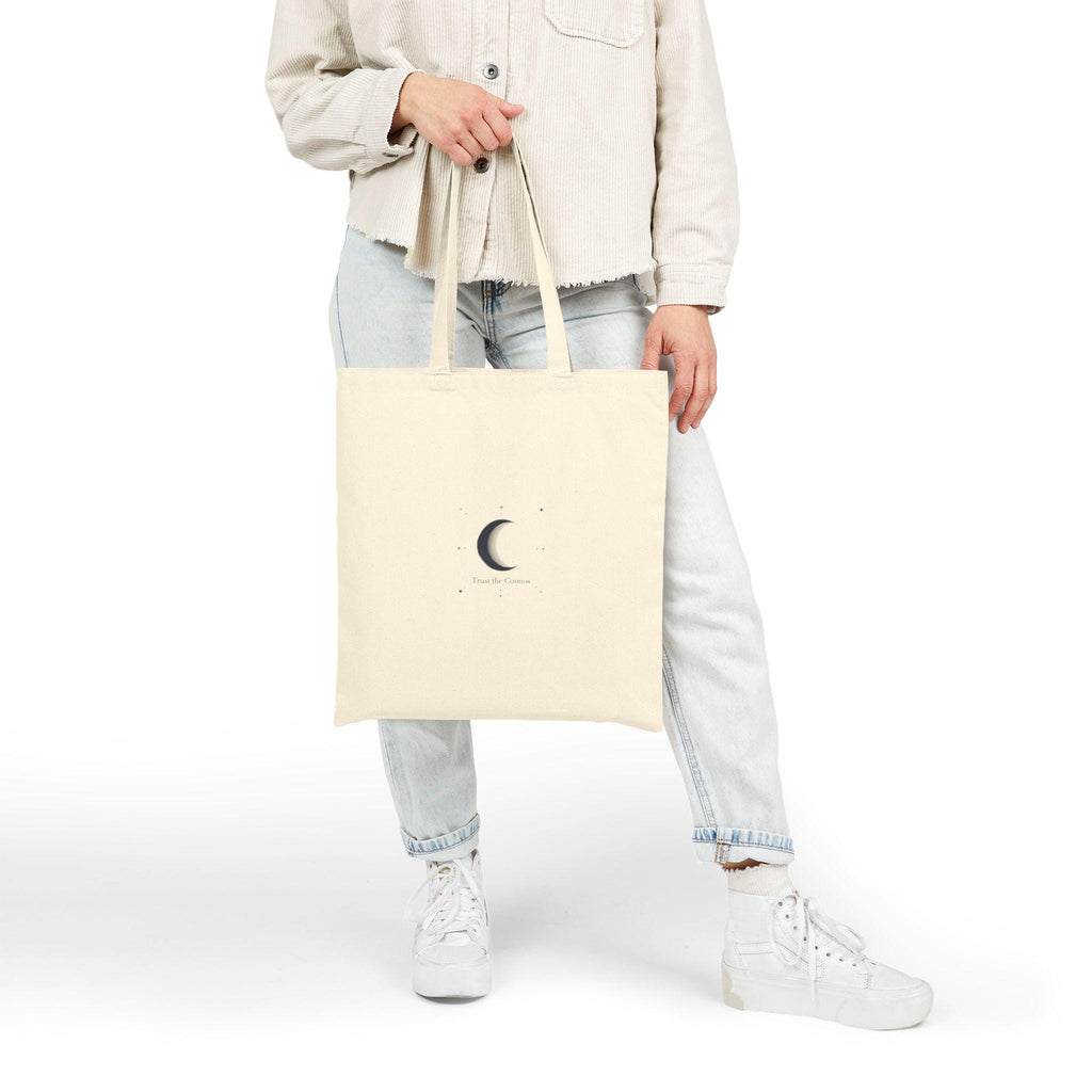 Minimal Crescent Moon Tote | Celestial Moon Phase, Fine-Line Astrology