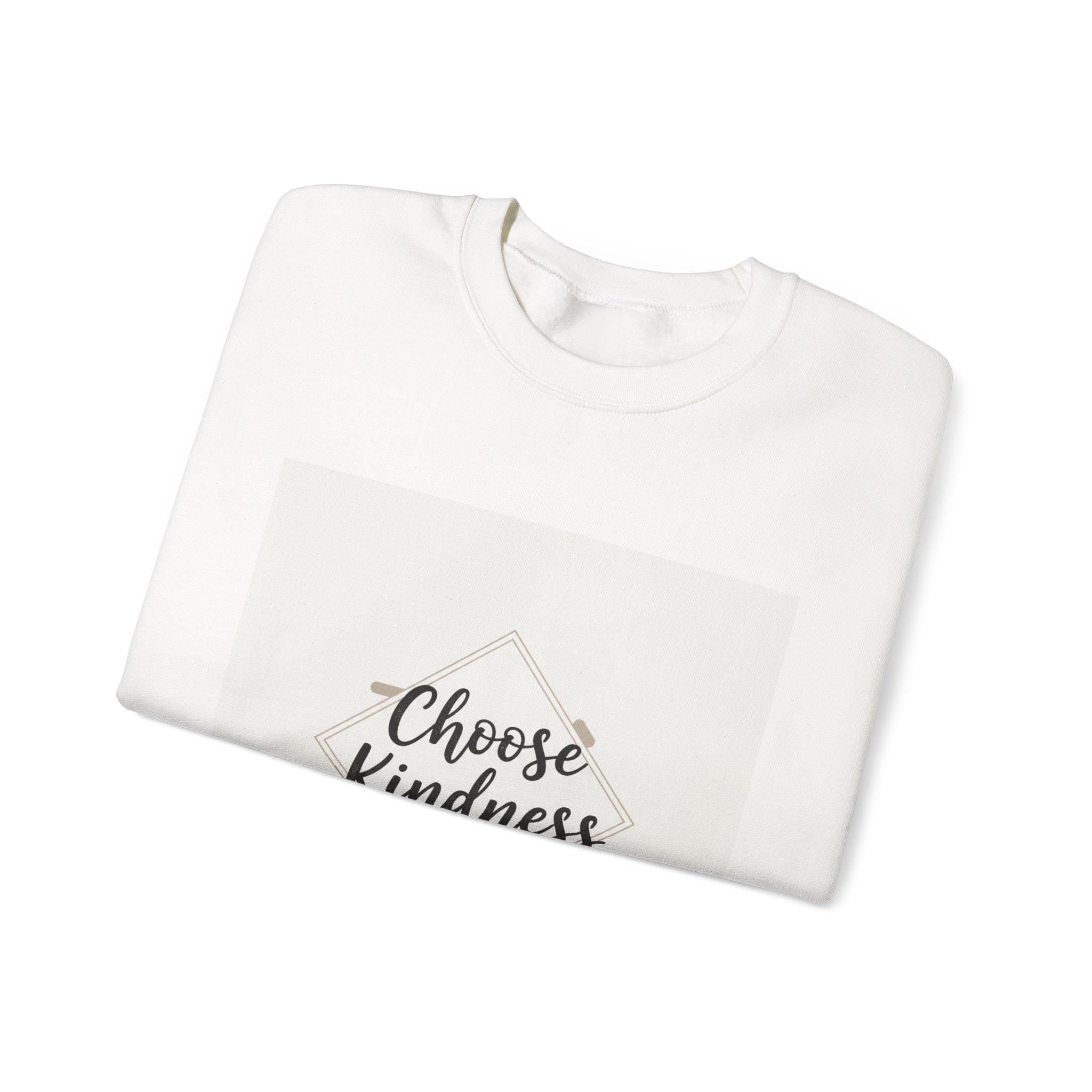Choose Kindness Crewneck Sweatshirt | Hand-Lettered Quote, Minimalist Script