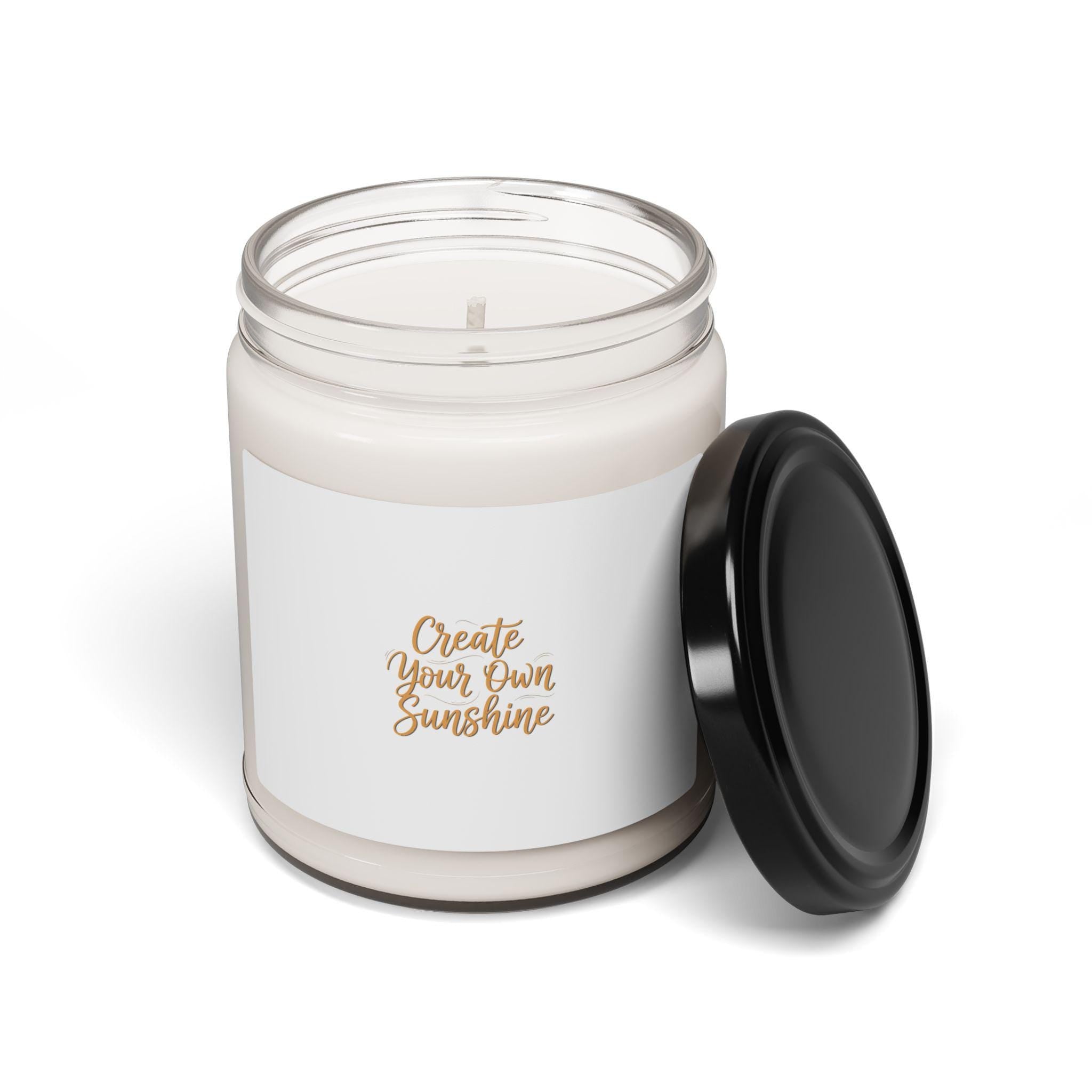 Create Your Own Sunshine Scented Candle | Minimalist Hand-Lettered Quote, 9oz Soy