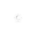 Minimal Moon Phase Crescent Sticker | Celestial Astrology, Constellation Decal