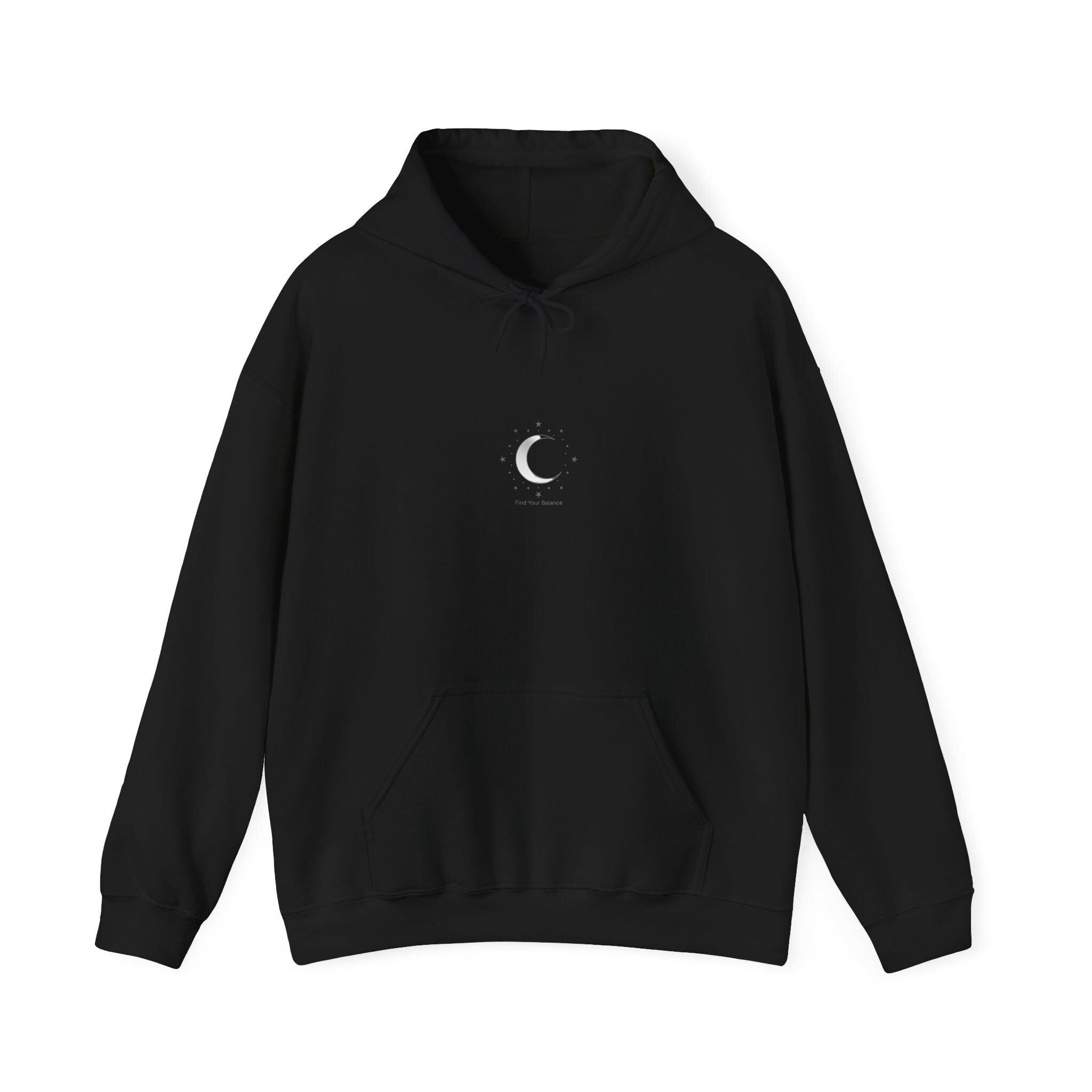 Minimal Moon Phase Hoodie | Celestial Constellation, Fine-Line Astrology