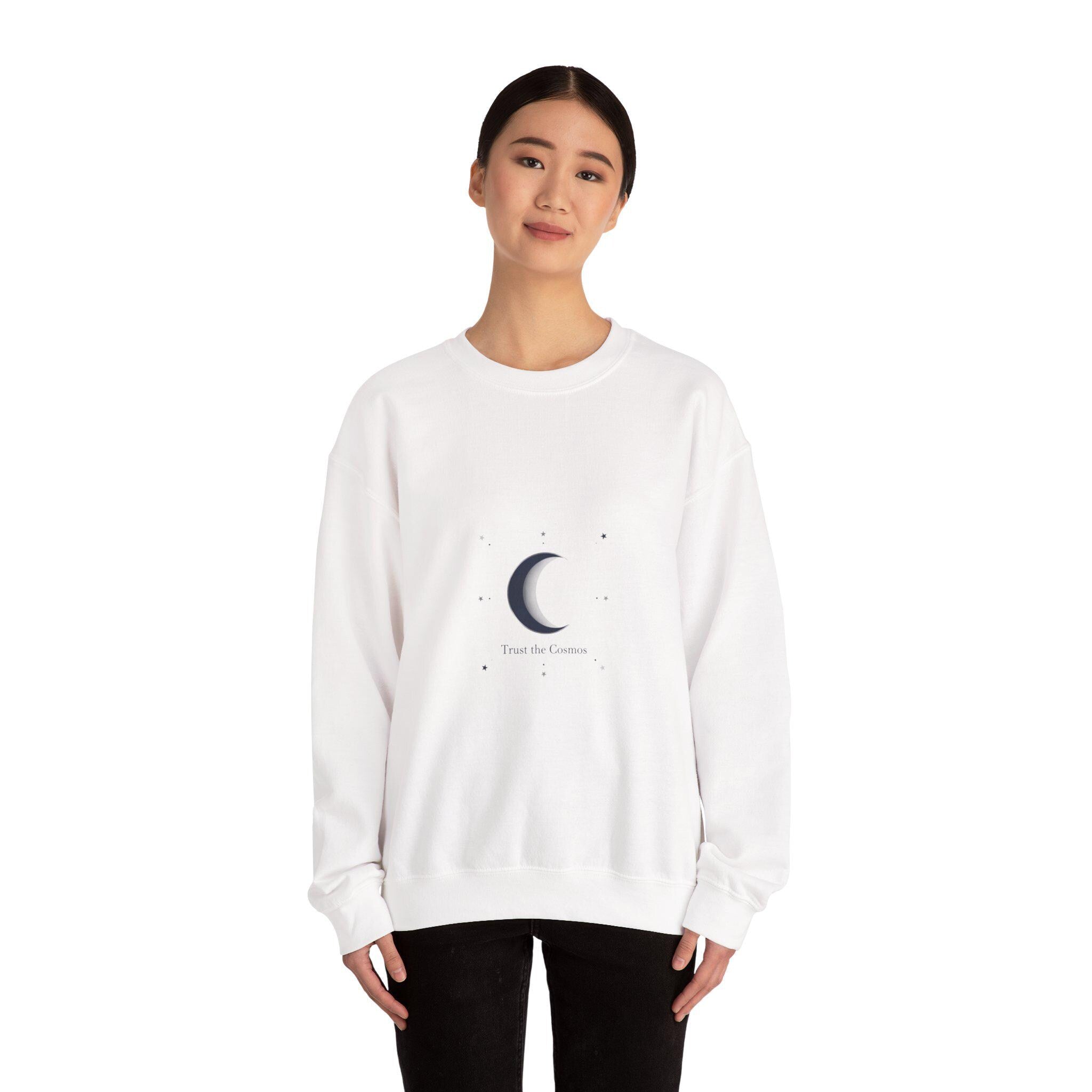 Minimal Moon Phase Crewneck Sweatshirt | celestial phase, constellation art