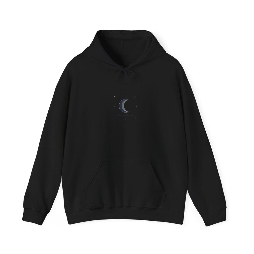 Minimal Crescent Moon Hoodie | Astrology Celestial Minimalism, moon phase graphic