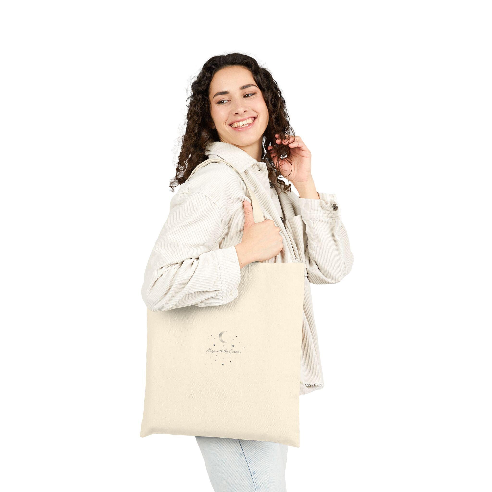 Minimal Moon Phase Tote | Celestial Phase Canvas, Constellation Line Art
