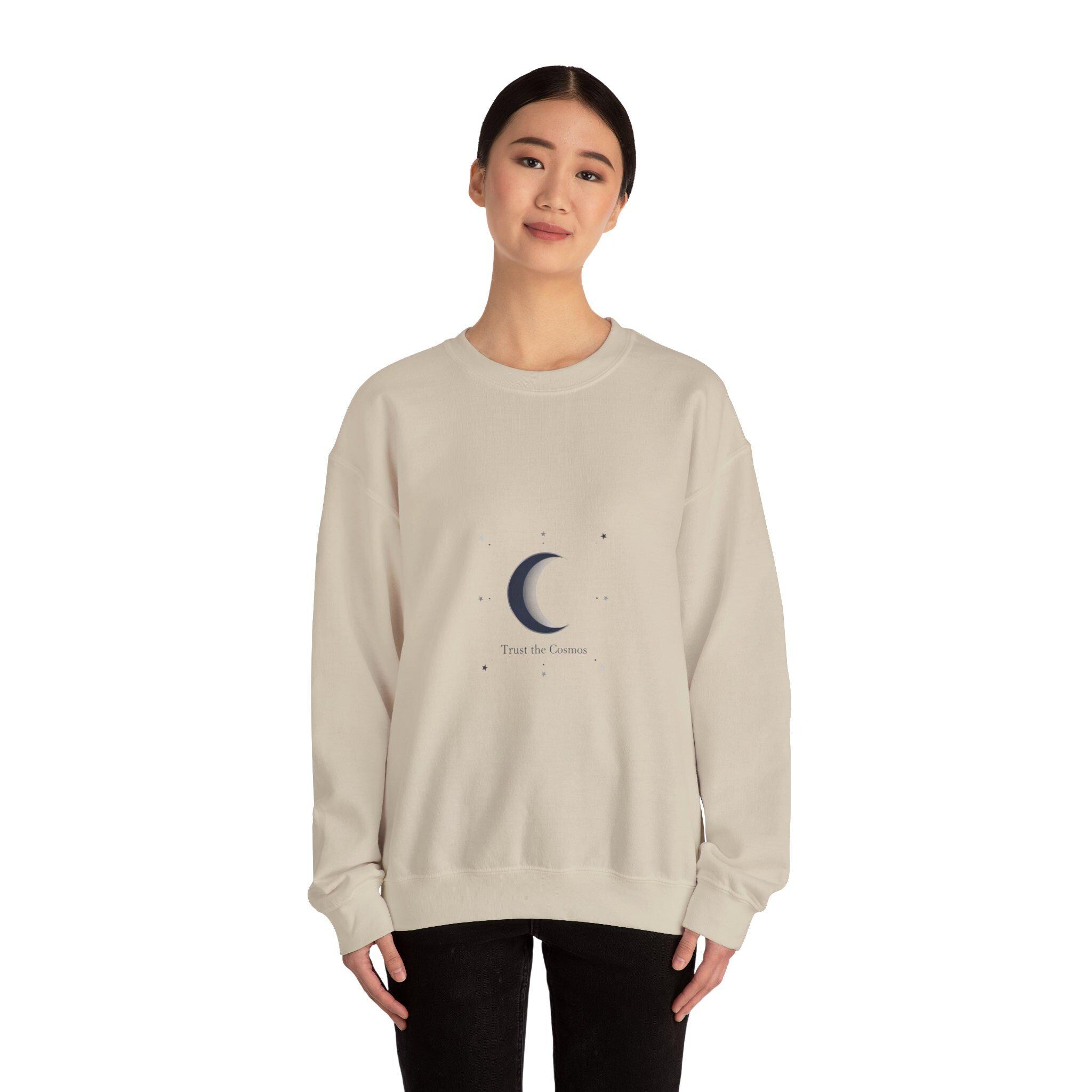 Minimal Moon Phase Crewneck Sweatshirt | celestial phase, constellation art
