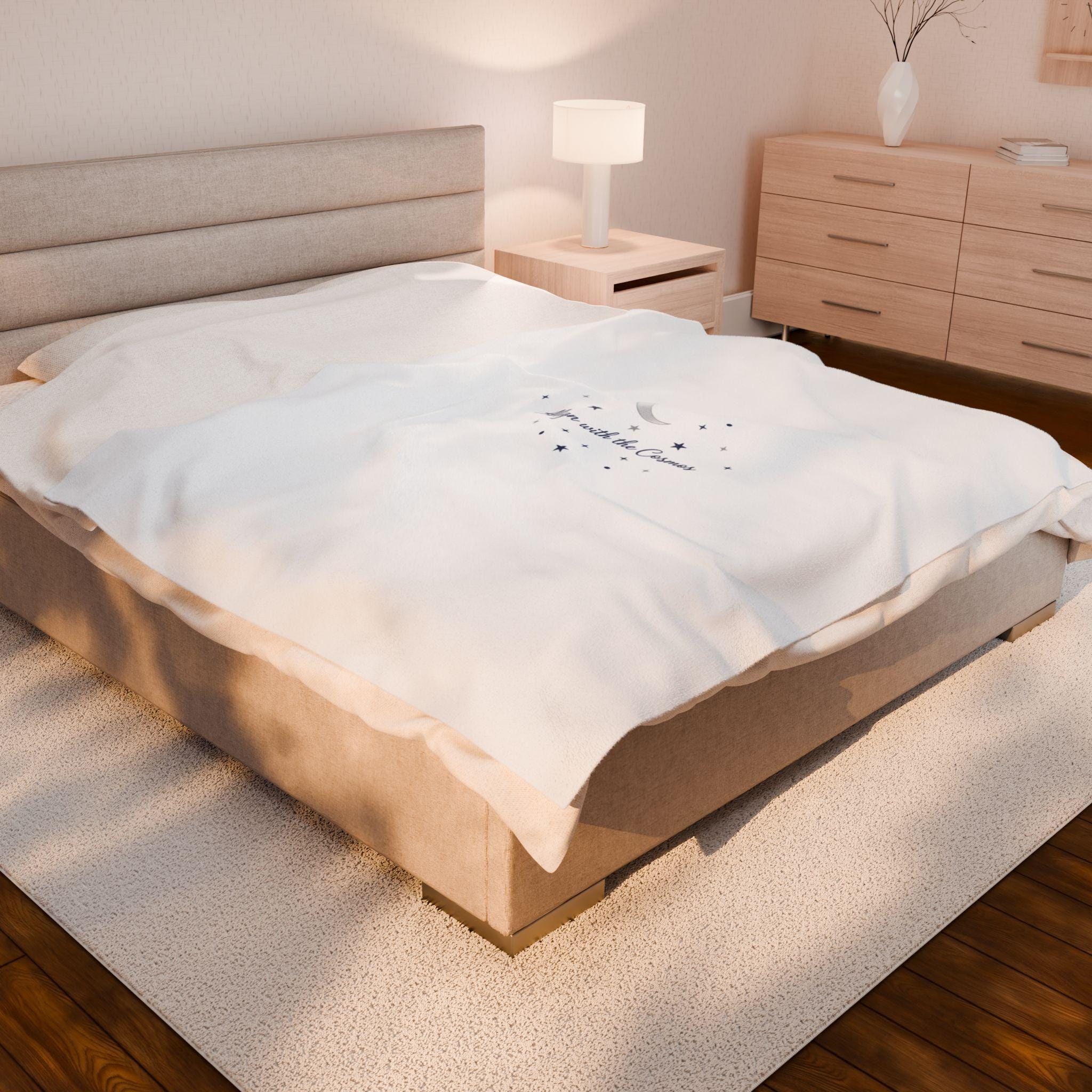 Moon Phases Constellation Blanket | Minimal Astrology, Celestial Phase Throw