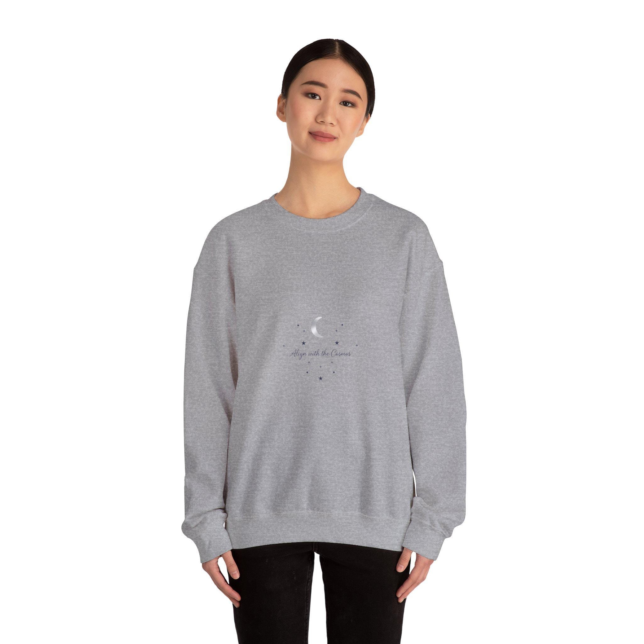 Minimal Moon Phase Constellation Sweatshirt | Celestial Minimalism, Fine-Line Astrology