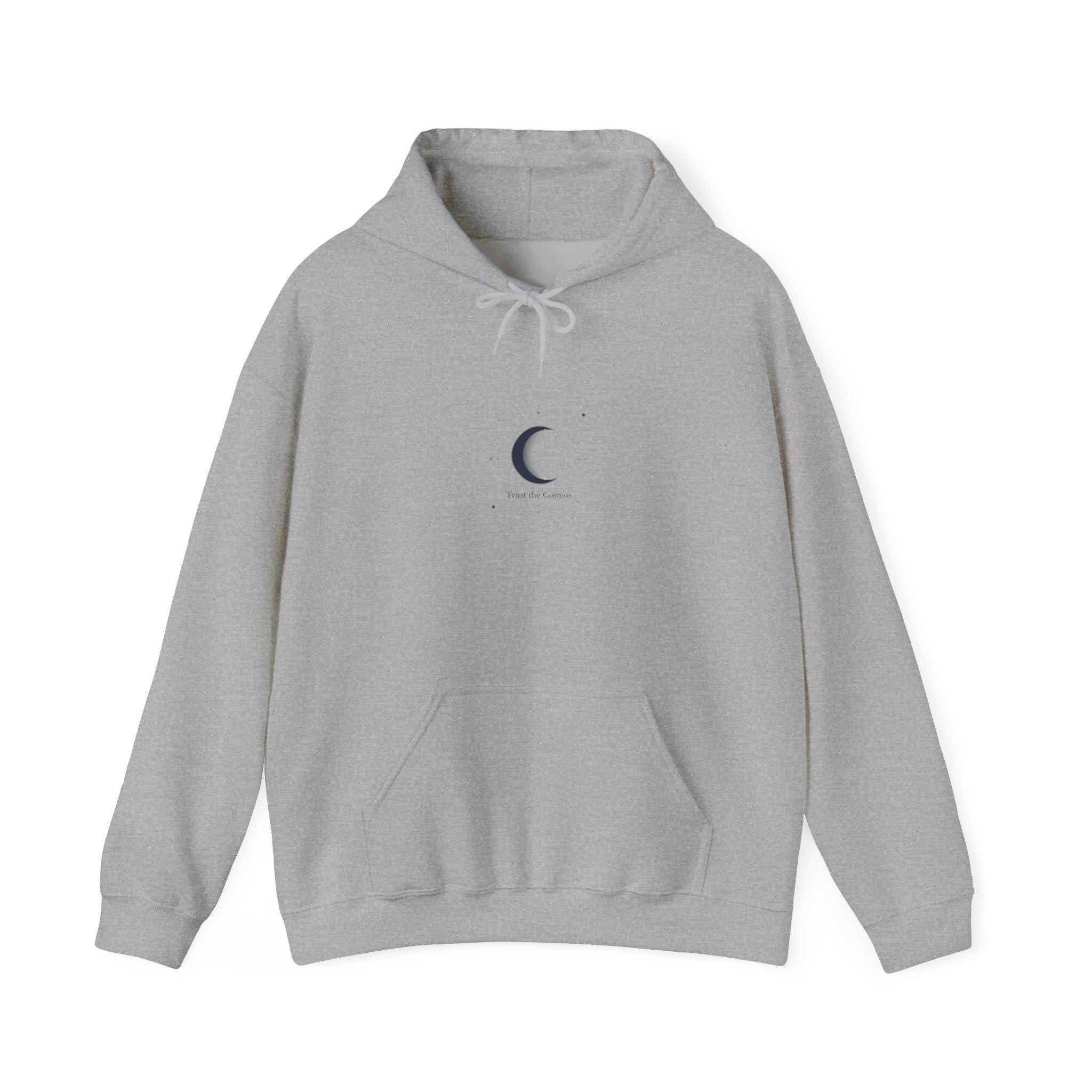 Minimal Crescent Moon Hoodie | Astrology Celestial Minimalism, moon phase graphic