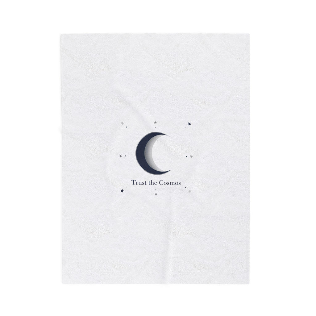 Moon Phase Constellation Velveteen Plush Blanket | Minimal Astrology Design