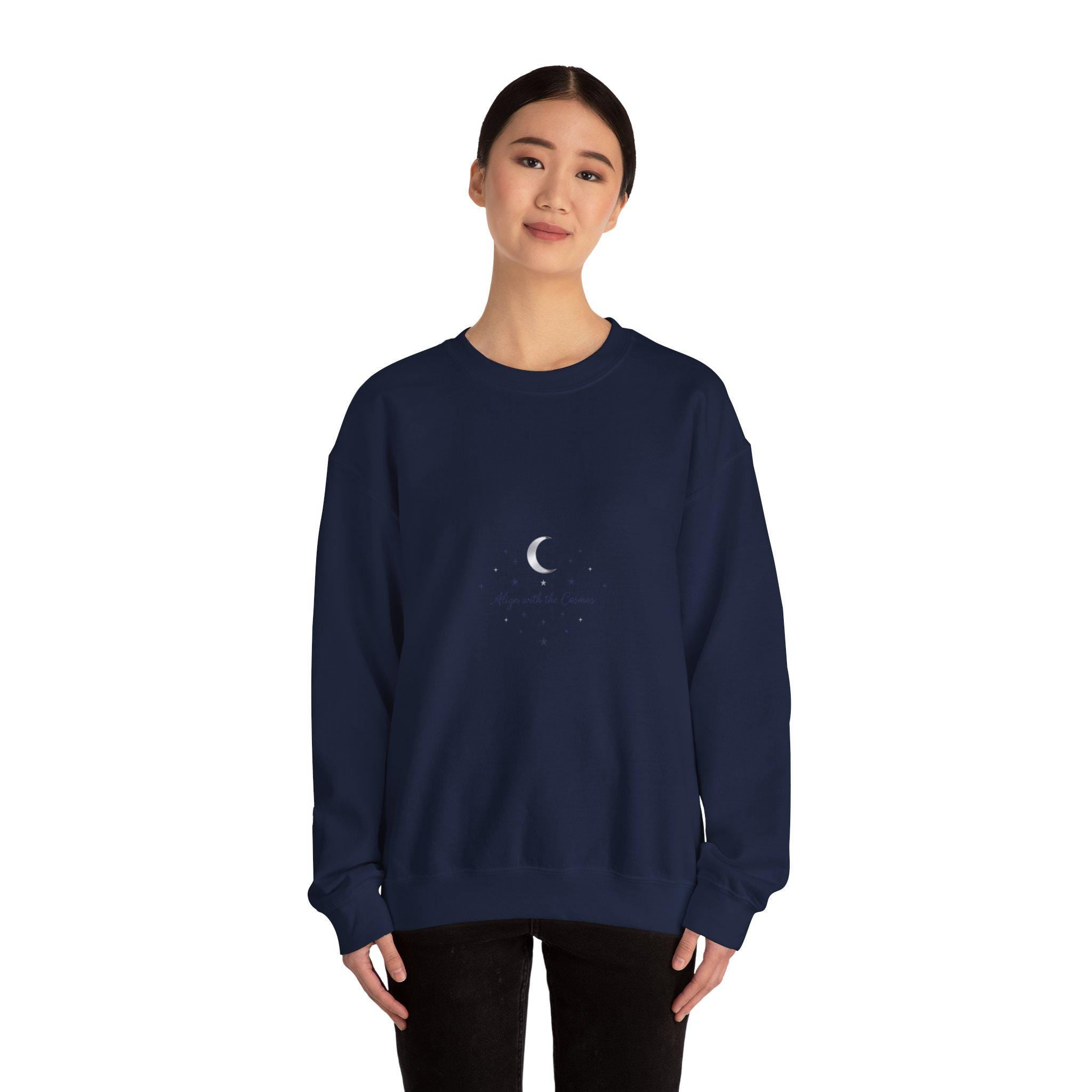 Minimal Moon Phase Constellation Sweatshirt | Celestial Minimalism, Fine-Line Astrology