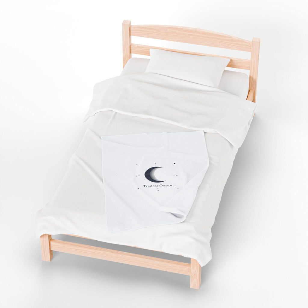 Moon Phase Constellation Velveteen Plush Blanket | Minimal Astrology Design