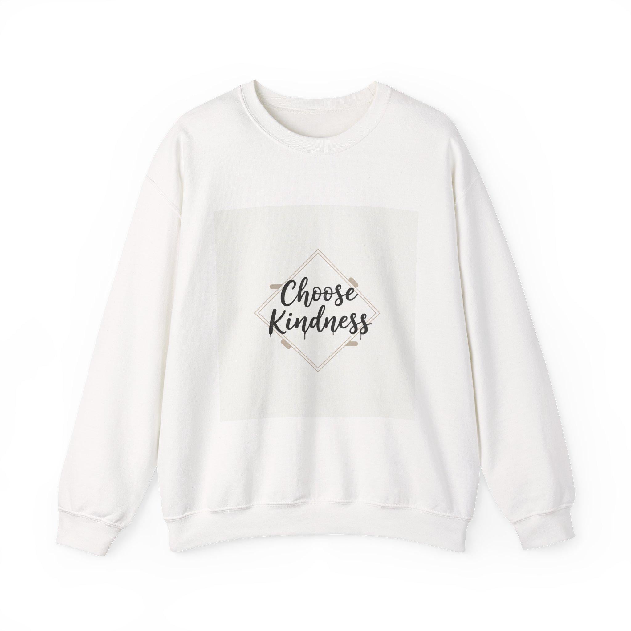 Choose Kindness Crewneck Sweatshirt | Hand-Lettered Quote, Minimalist Script