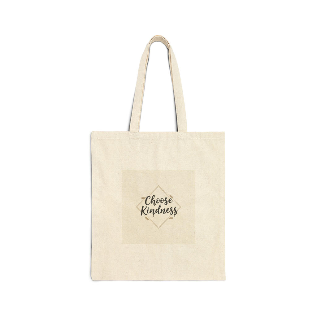 Choose Kindness Tote, Minimalist Hand-Lettered Quote, Neutral Canvas Bag