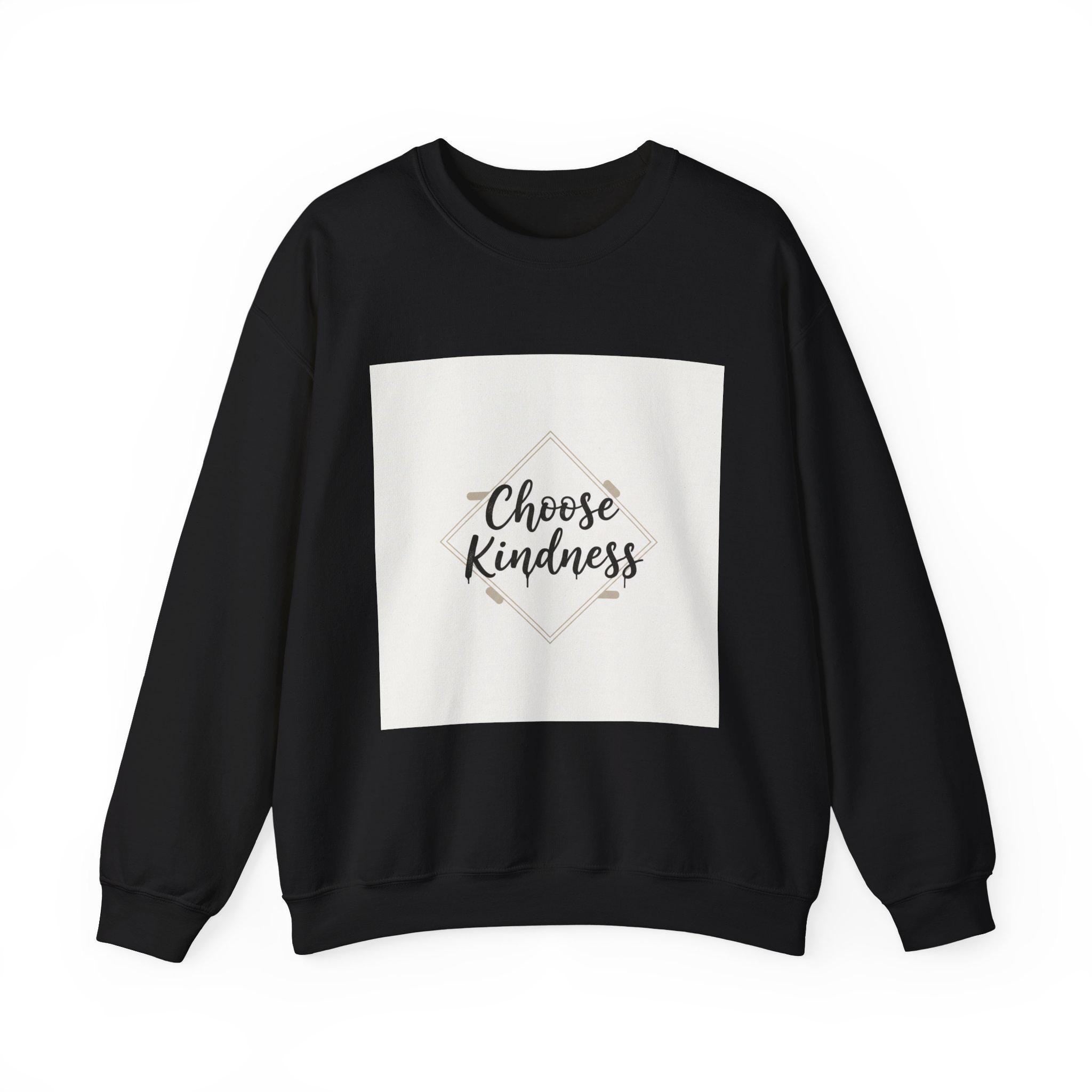 Choose Kindness Crewneck Sweatshirt | Hand-Lettered Quote, Minimalist Script