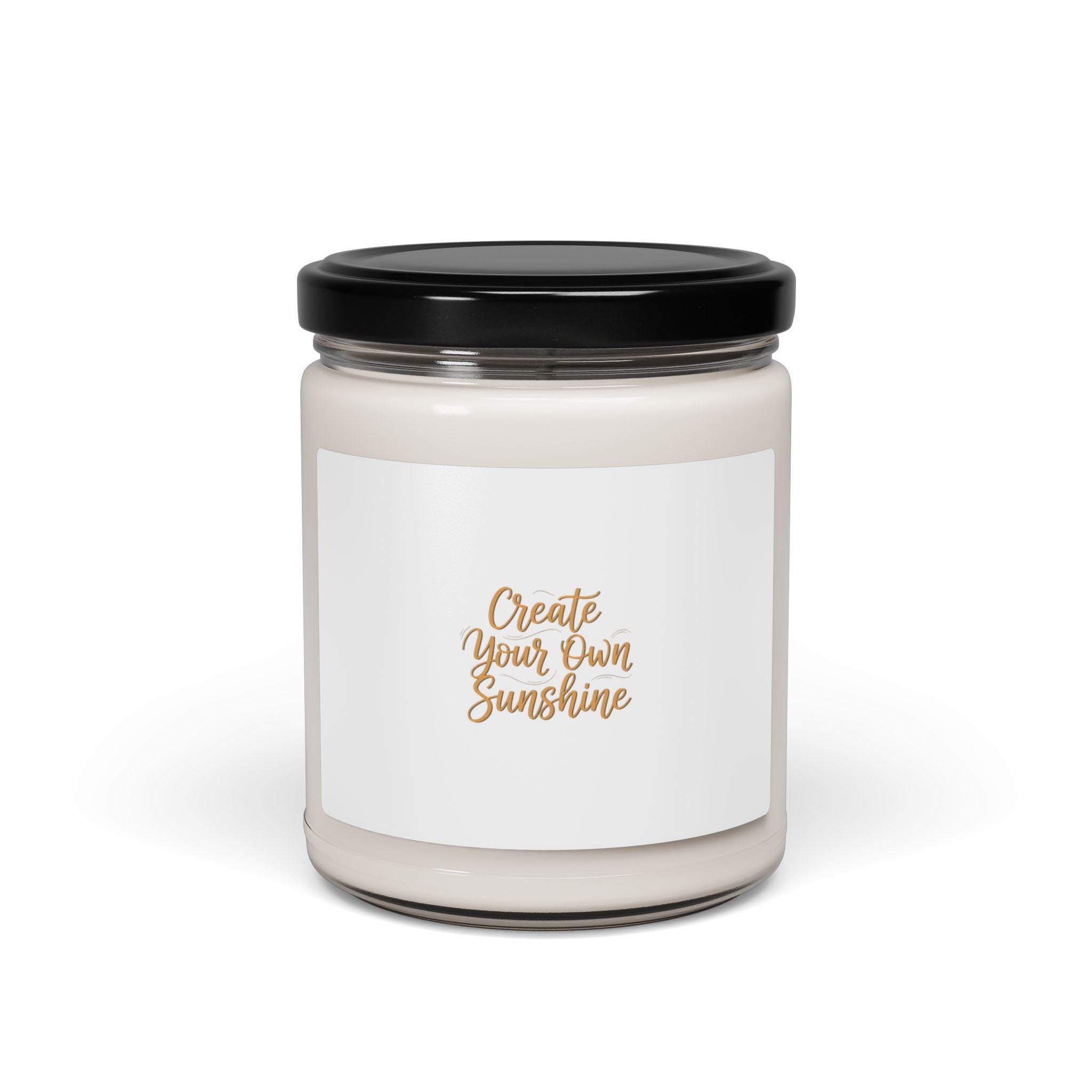 Create Your Own Sunshine Scented Candle | Minimalist Hand-Lettered Quote, 9oz Soy