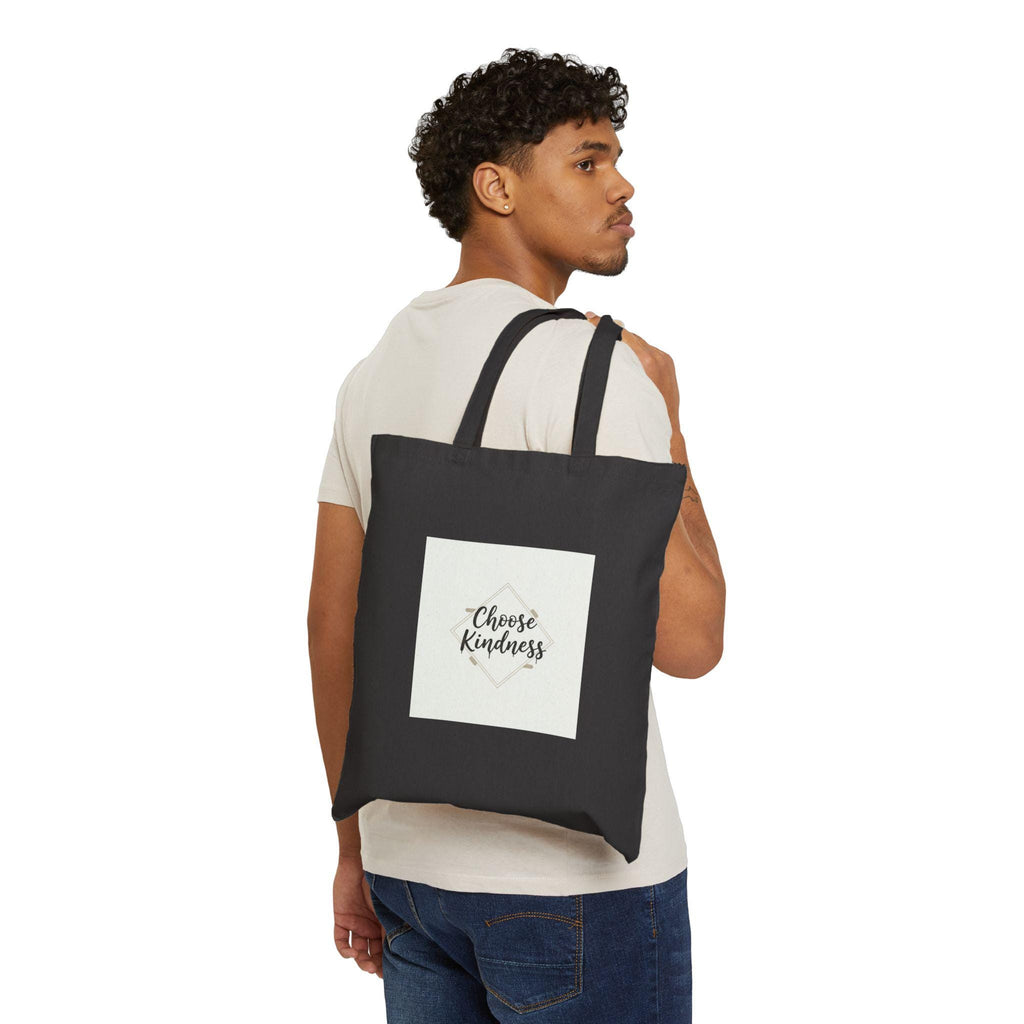 Choose Kindness Tote, Minimalist Hand-Lettered Quote, Neutral Canvas Bag