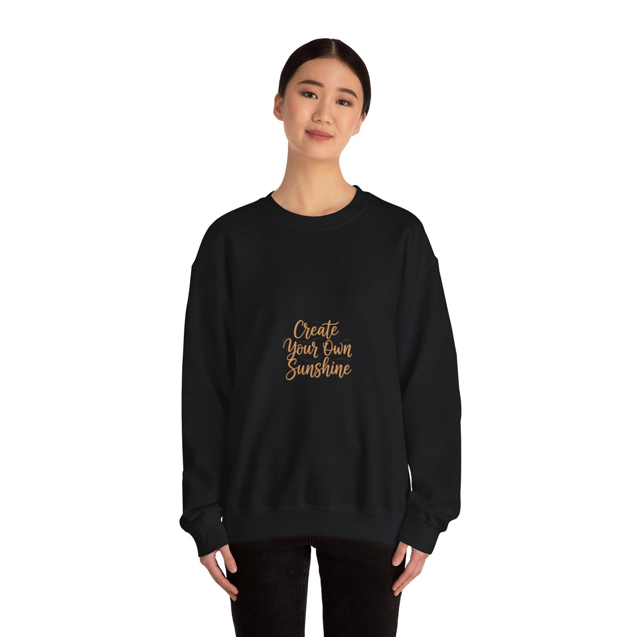 Create Your Own Sunshine Sweatshirt | Minimalist Hand-Lettered Quote, Neutral Script Typography