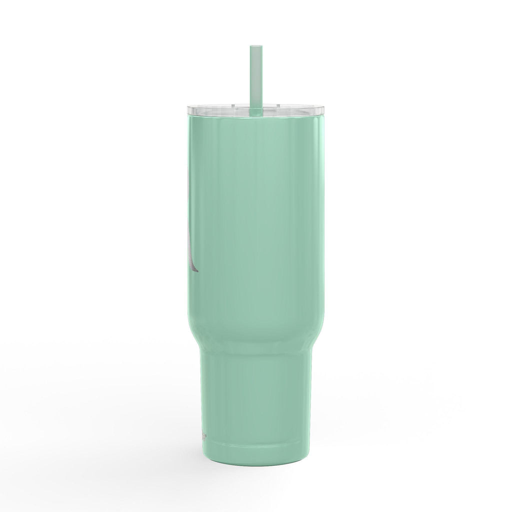 Monogram Letter R Tumbler | 40oz Insulated Engraved Tumbler with Lid