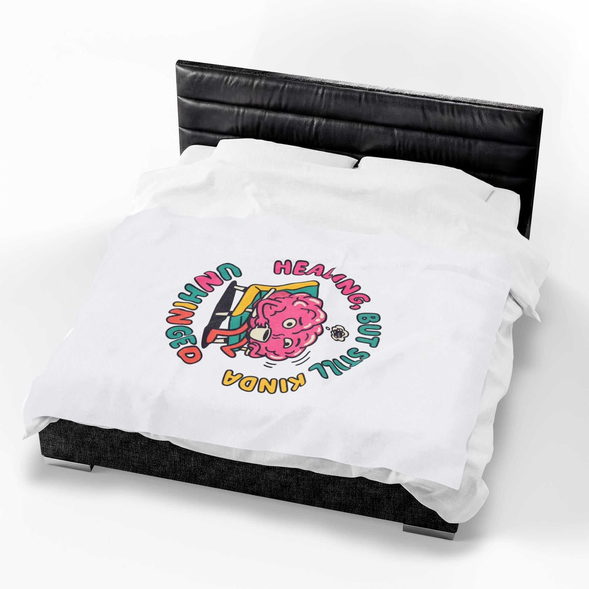 Healing But Still Kinda Unhinged Blanket | mental health humor, wellness sarcasm